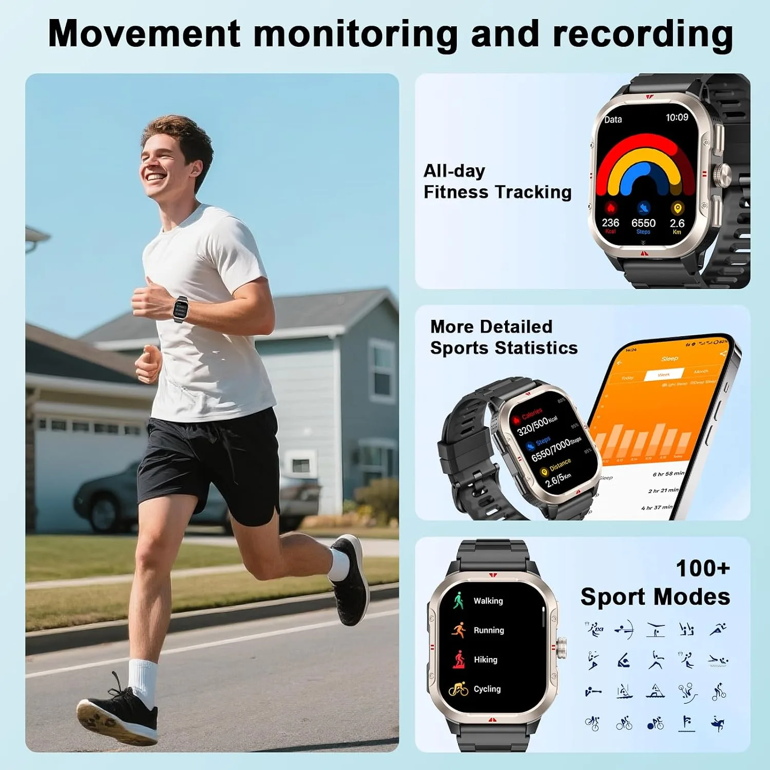 Smart Watch for Men (Answer/Make Calls), 2.06" GPS Fitness Smart Watch