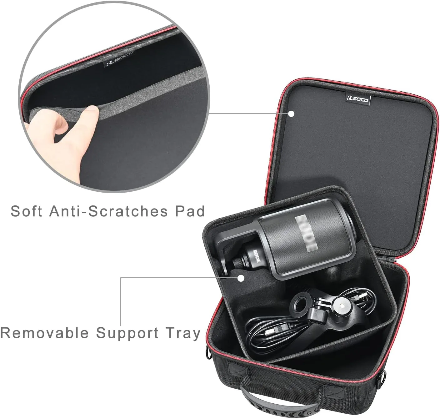 RLSOCO Carrying Case for RØDE NT-USB+ / NT-USB USB Condenser Microphone (Case Only)