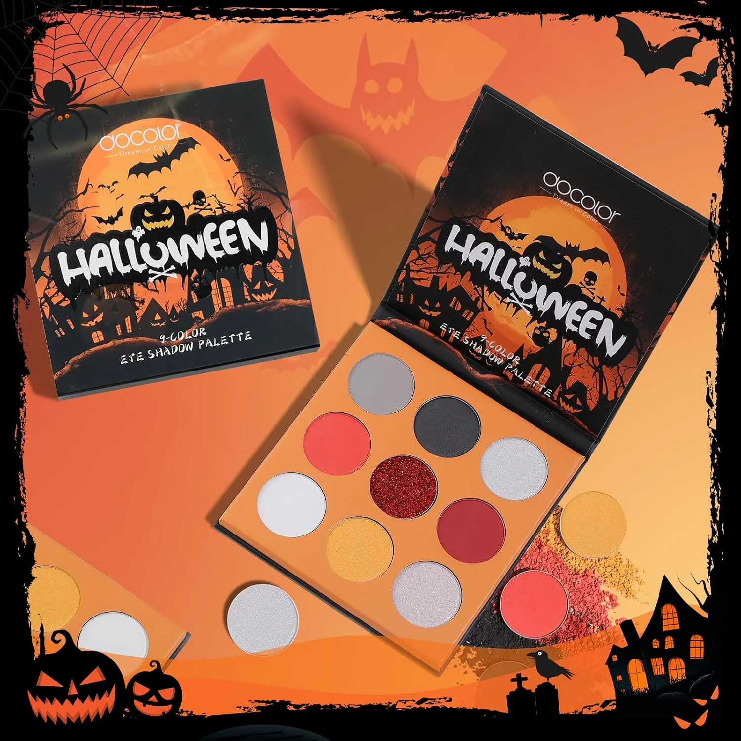 docolor 4-in-1 Halloween Gifts, Makeup Gift Set for Women, with Gift Box
