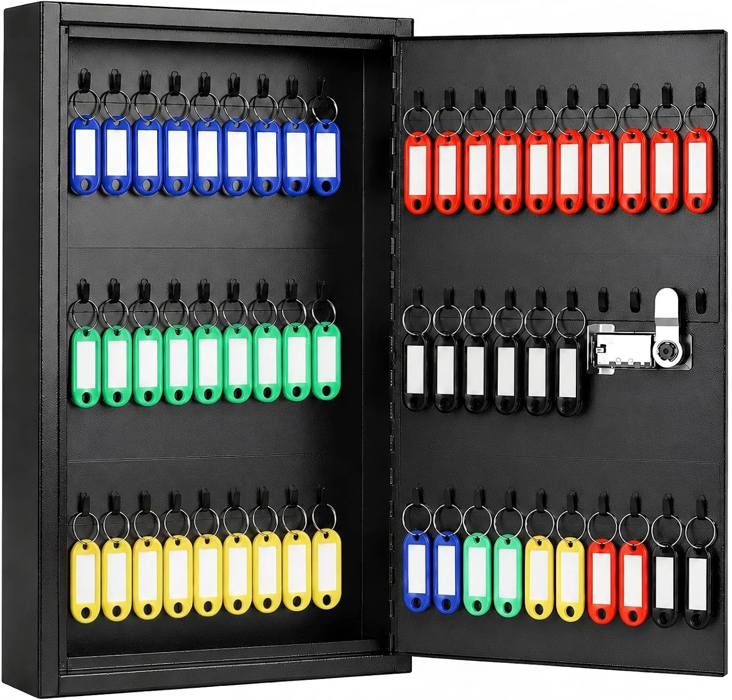 KYODOLED Key Box, 60-Key Lock Box with Combination Lock, Wall Mount, Black