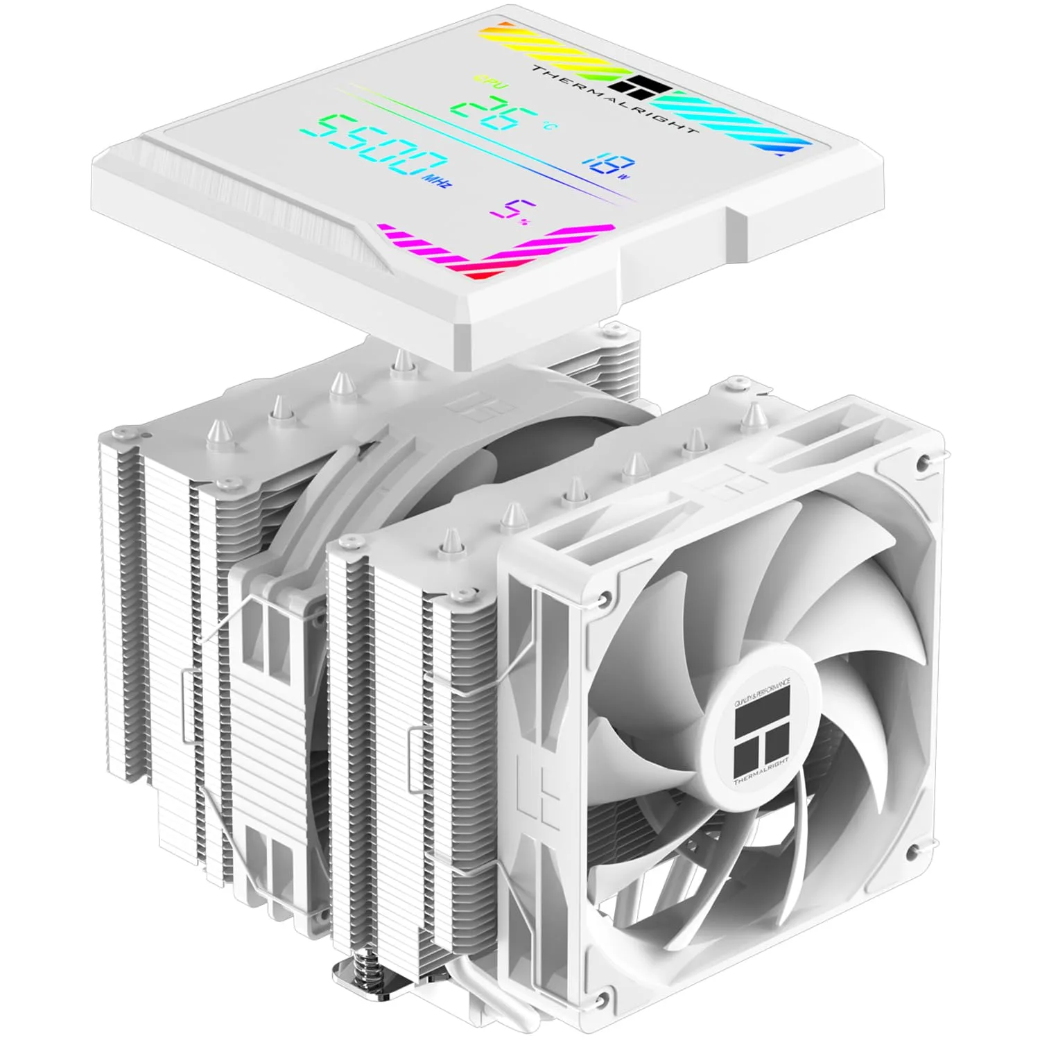 Thermalright Peerless Assassin 140 Digital White CPU Cooler,Digital Screen