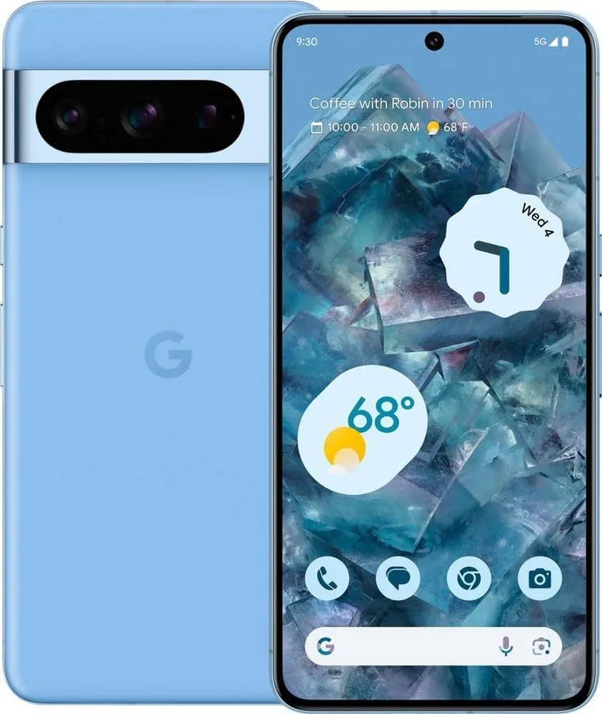 Google Pixel 8 Pro, 128GB, Bay - Locked to AT&T (Renewed)