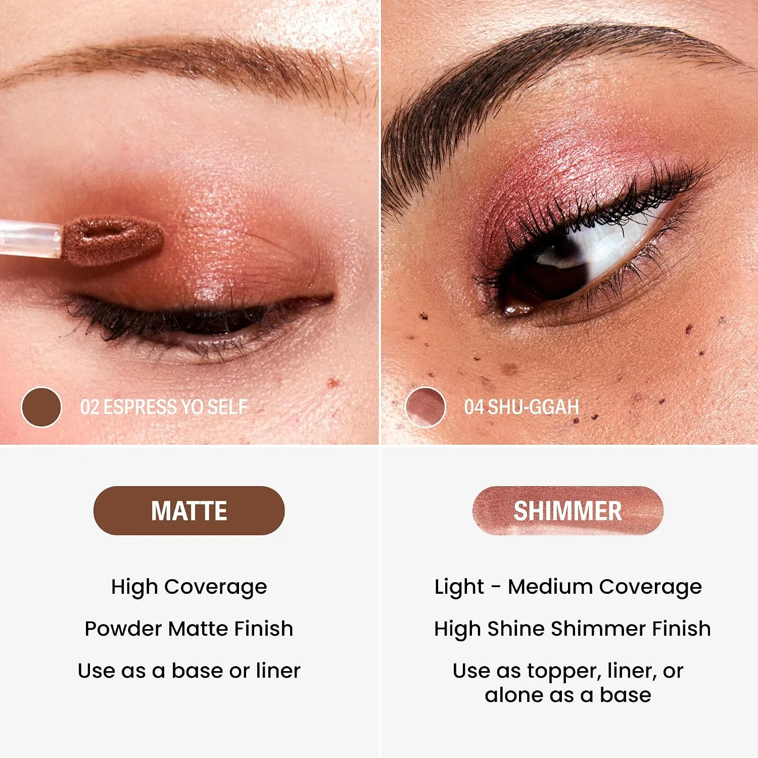 Sacheu Liquid Eyeshadow STAY-N, Buildable & Blendable, Girly POP