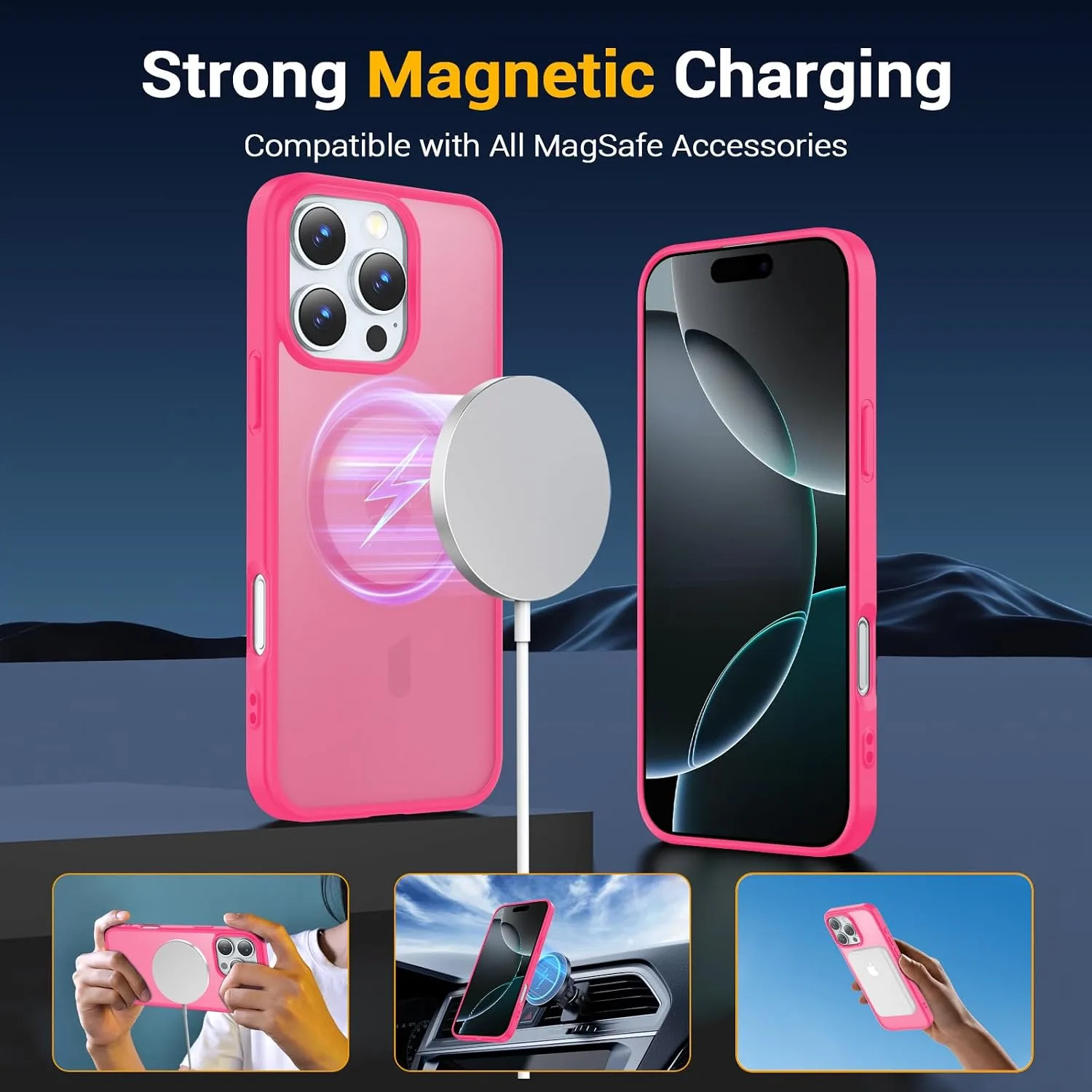 Temdan for iPhone 16 Pro Case Rose