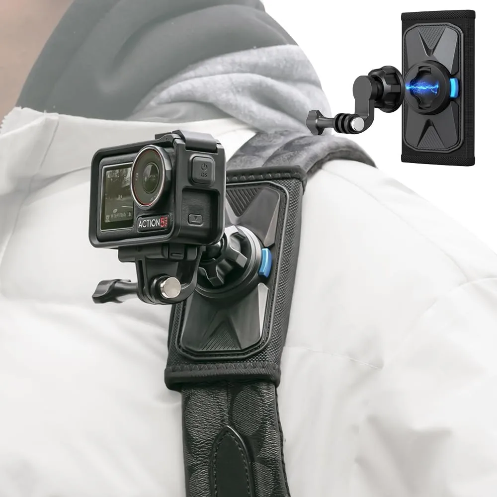 Soporte magnético para mochila con clip de liberación rápida Surewo para GoPro