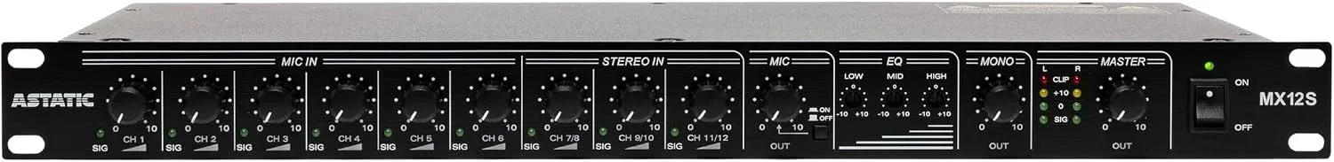 Astatic by CAD Audio by CAD Audio MX12S 12-Channel Audio Mixer