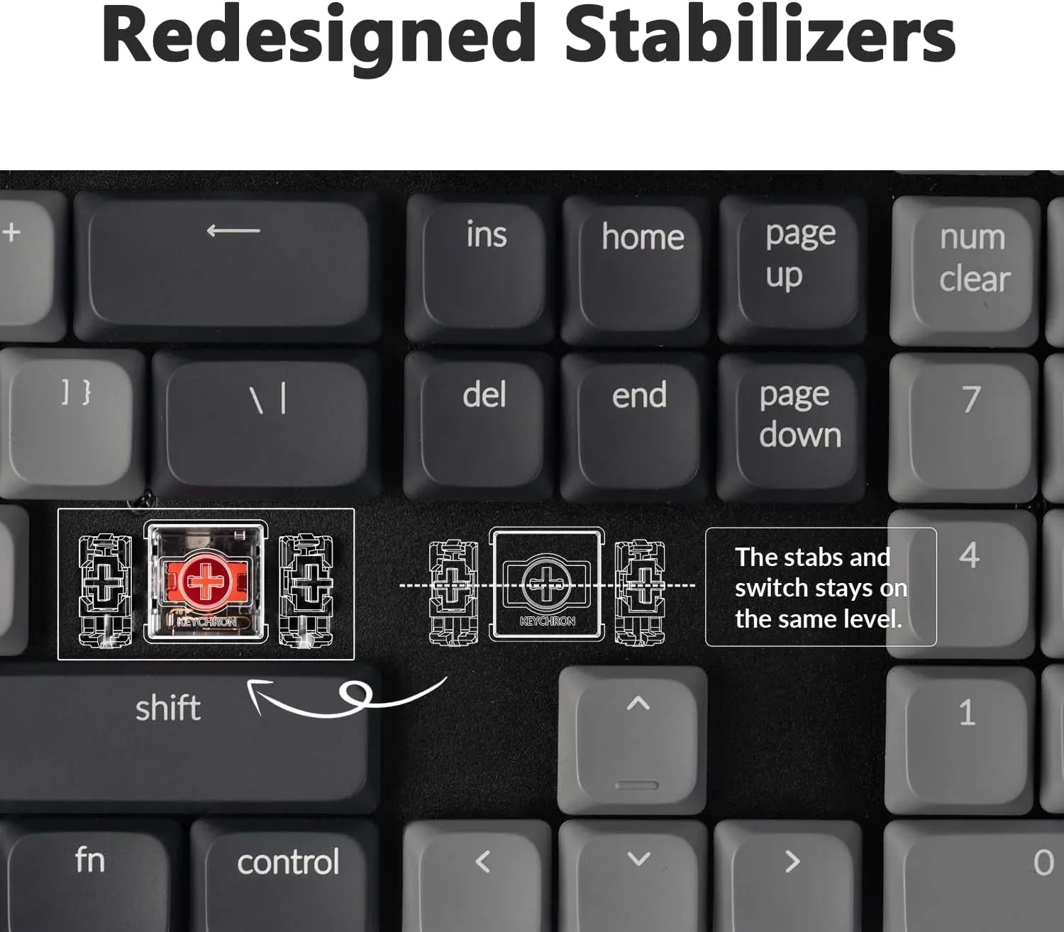Keychron K5 QMK Ultra-Slim Full Size Layout Wireless Mechanical Gaming Keyboard, 104 Keys with Brown Switch, White LED Backlight Rechargeable Wired Bluetooth Keyboard for Mac/Windows, Version 2