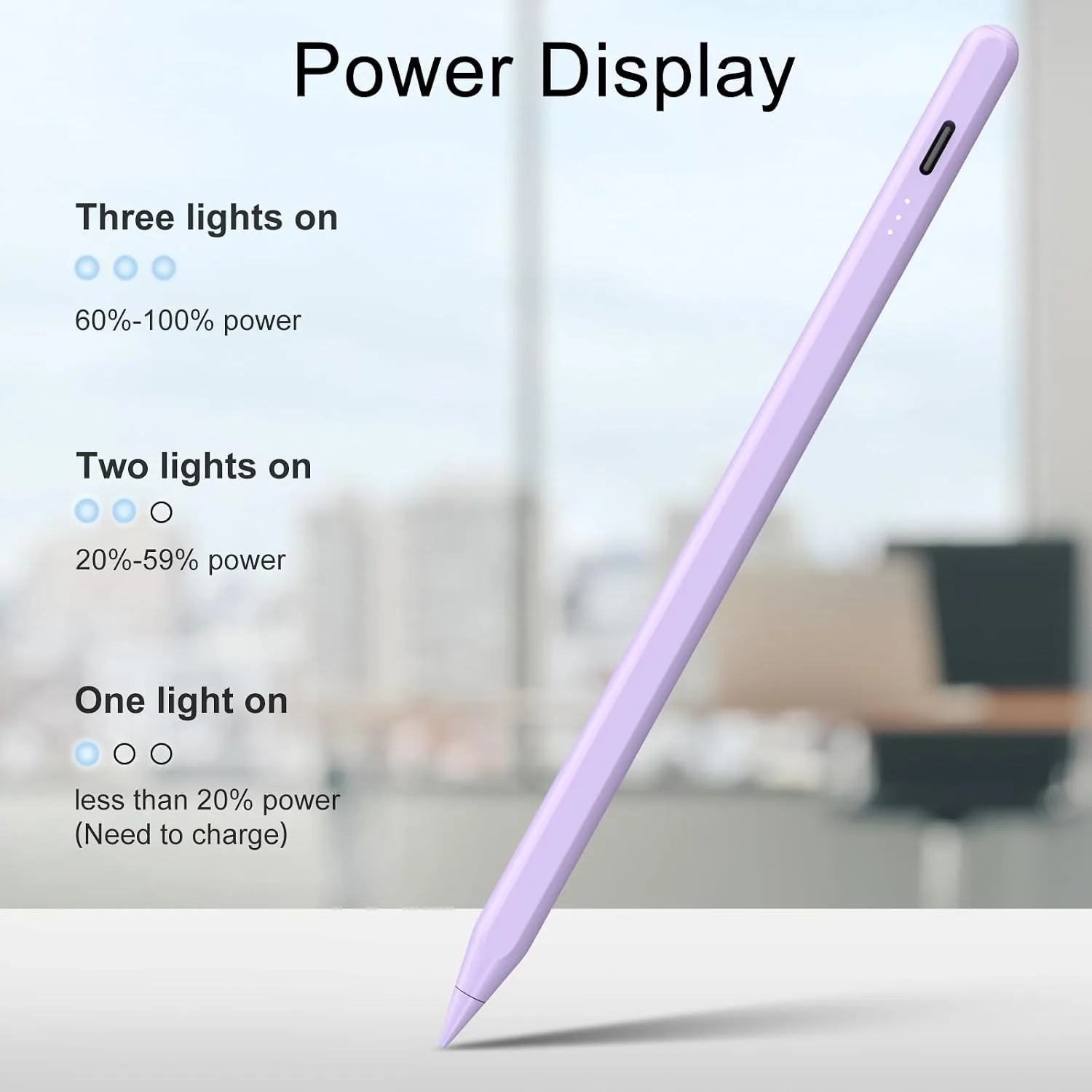 Stylus Pen for iPad, 13 mins Fast Charge for Apple iPad Pencil with Palm Rejection, Compatible with 2018-2025 iPad Air 3/4/5/6, iPad mini 5/6, iPad 6/7/8/9/10, iPad Pro 11"/12.9"/13" (Purple)