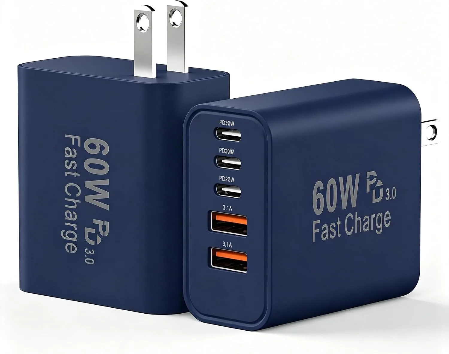 USB C Fast Charger Blocks, 60W iPhone USB Type C Wall Charging Power Blocks