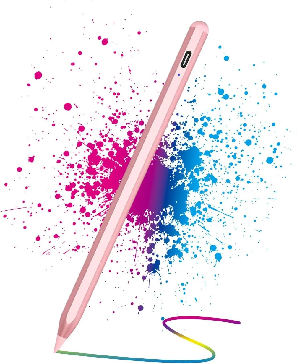 Stylus Pencil for Apple 2018-2026 iPad, 2X Fast Charge iPencil USB-C Compatible with iPad 11/10/9/8/7/6th Gen, iPad Pro 11"/12.9"/13-inch M4, Air 3/4/5/M2/M3, Mini 5/6/7 Gen-G2 Rose Gold