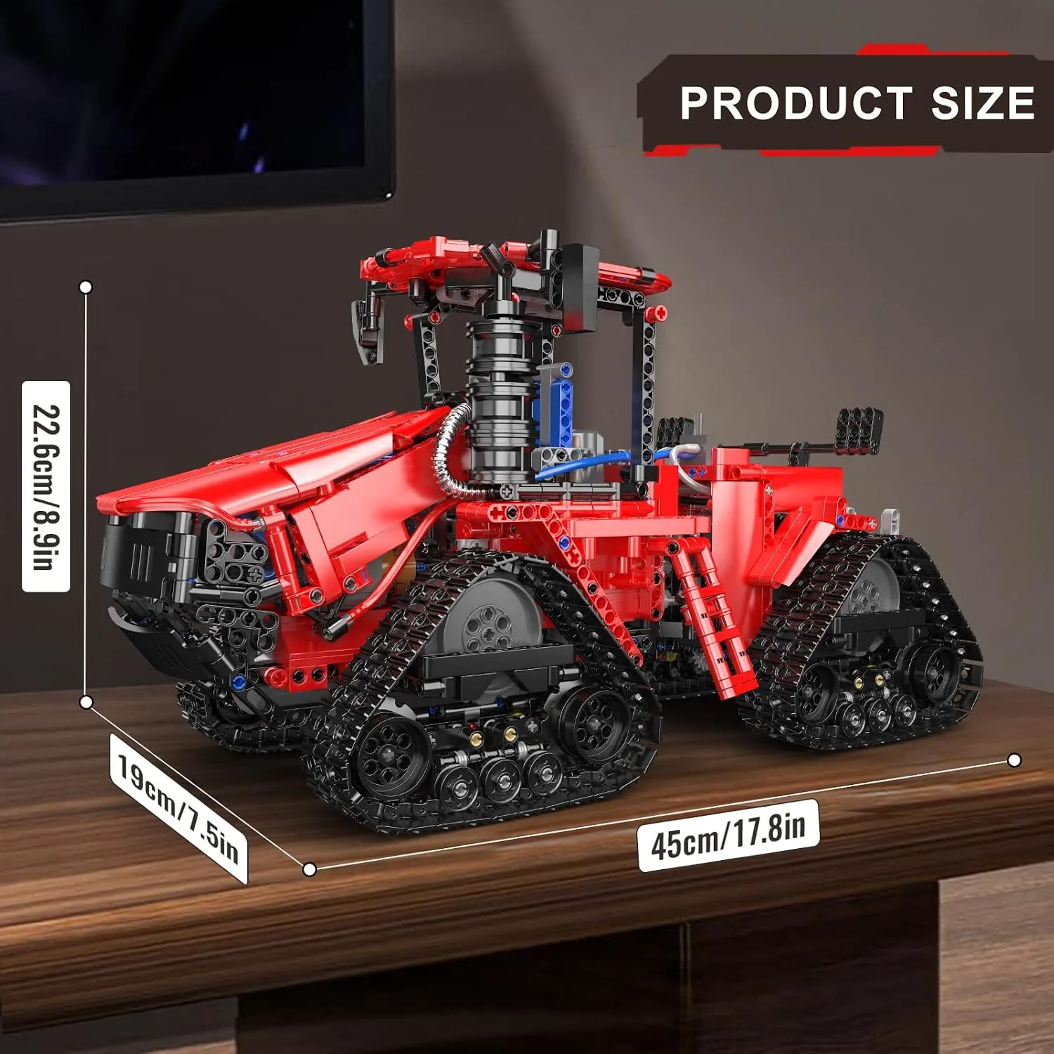 Mould King Crawler Tractor Building Toys, 1698 Pieces 4x4 Tracked Tractor Building Sets for Adults Age 14+, Construction Vehicle Model Blocks Kit Creative