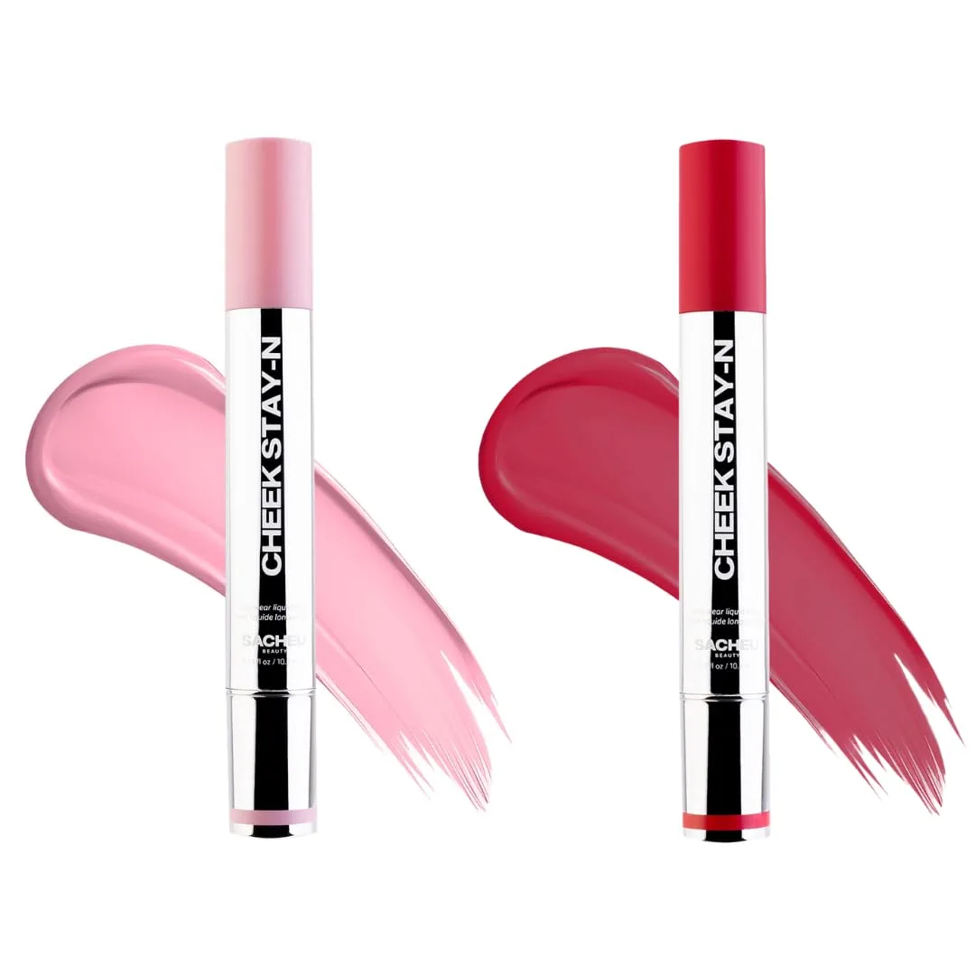 Sacheu Cheek STAY-N Liquid Blush, Flirt Mode Duo