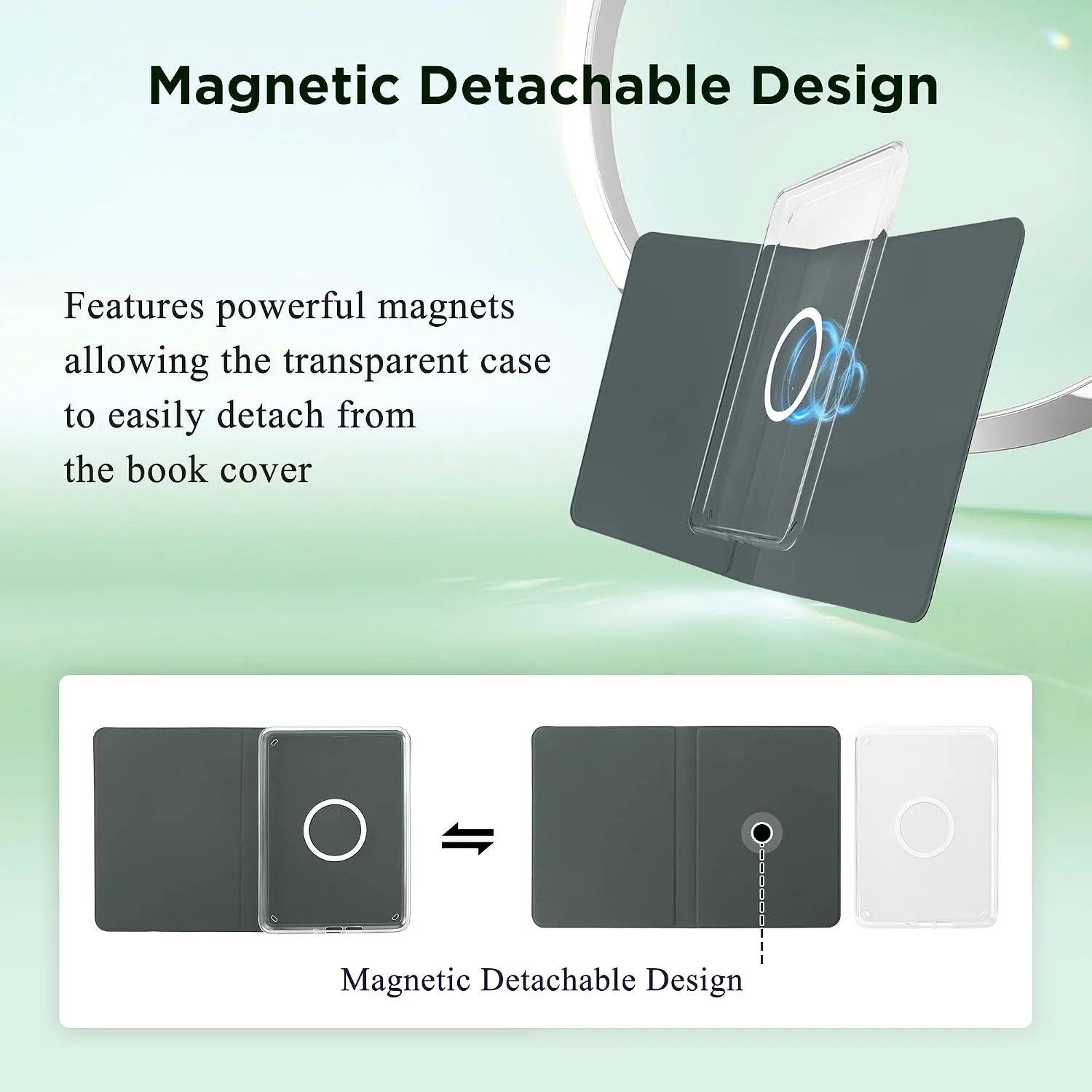 Magnetic Book Cover Case for 7'' Kindle Paperwhite & Colorsoft