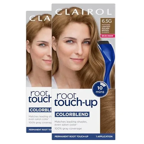 Tintura permanente Clairol Root Touch Up 6.5G Castaño Dorado Claro Pack 2