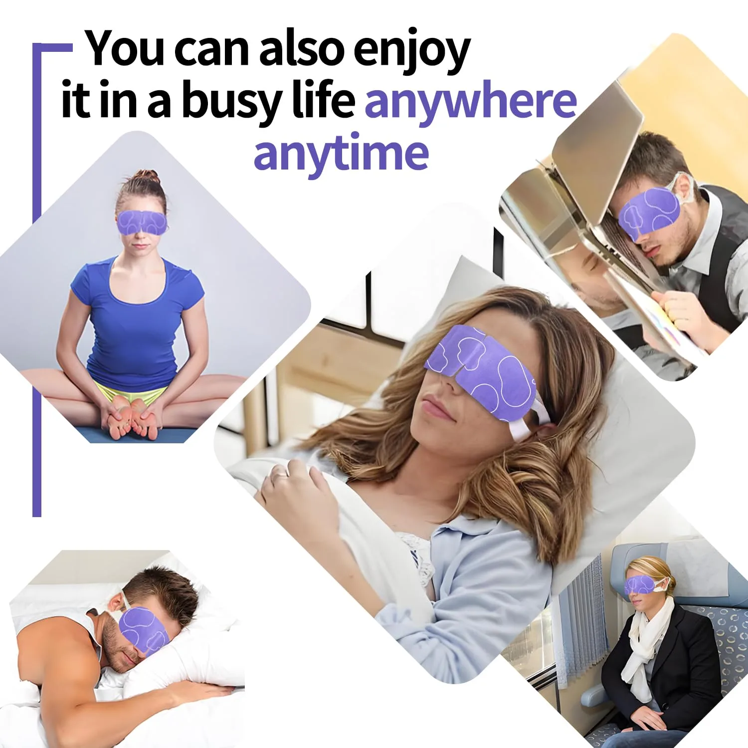 20 Packs Steam Eye Mask Disposable Heated Eye Mask for Dry Eyes, Lavender