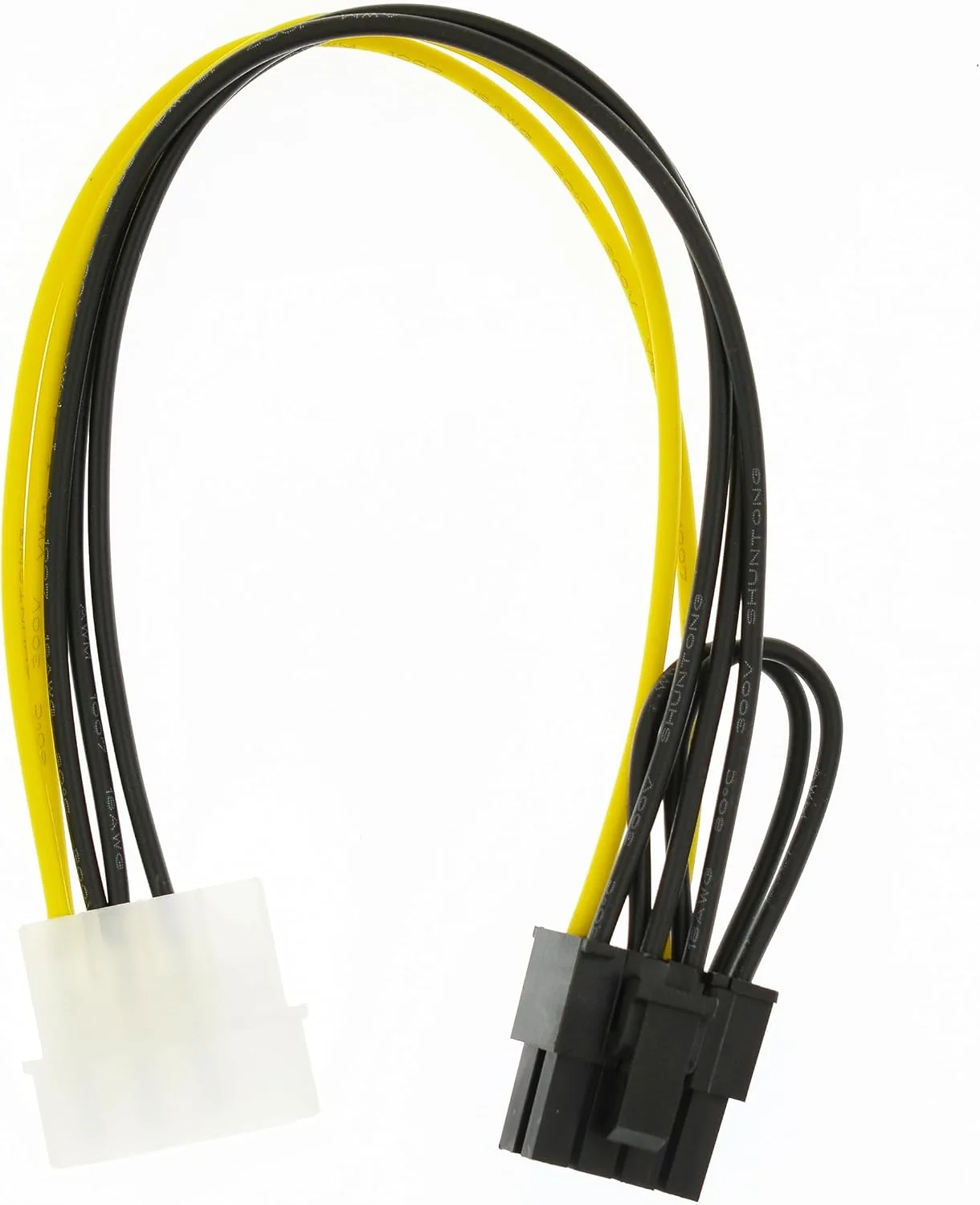 Cable de poder 4 Pin Molex a 8 Pin (6+2 Pin) para tarjeta gráfica GPU 22 cm