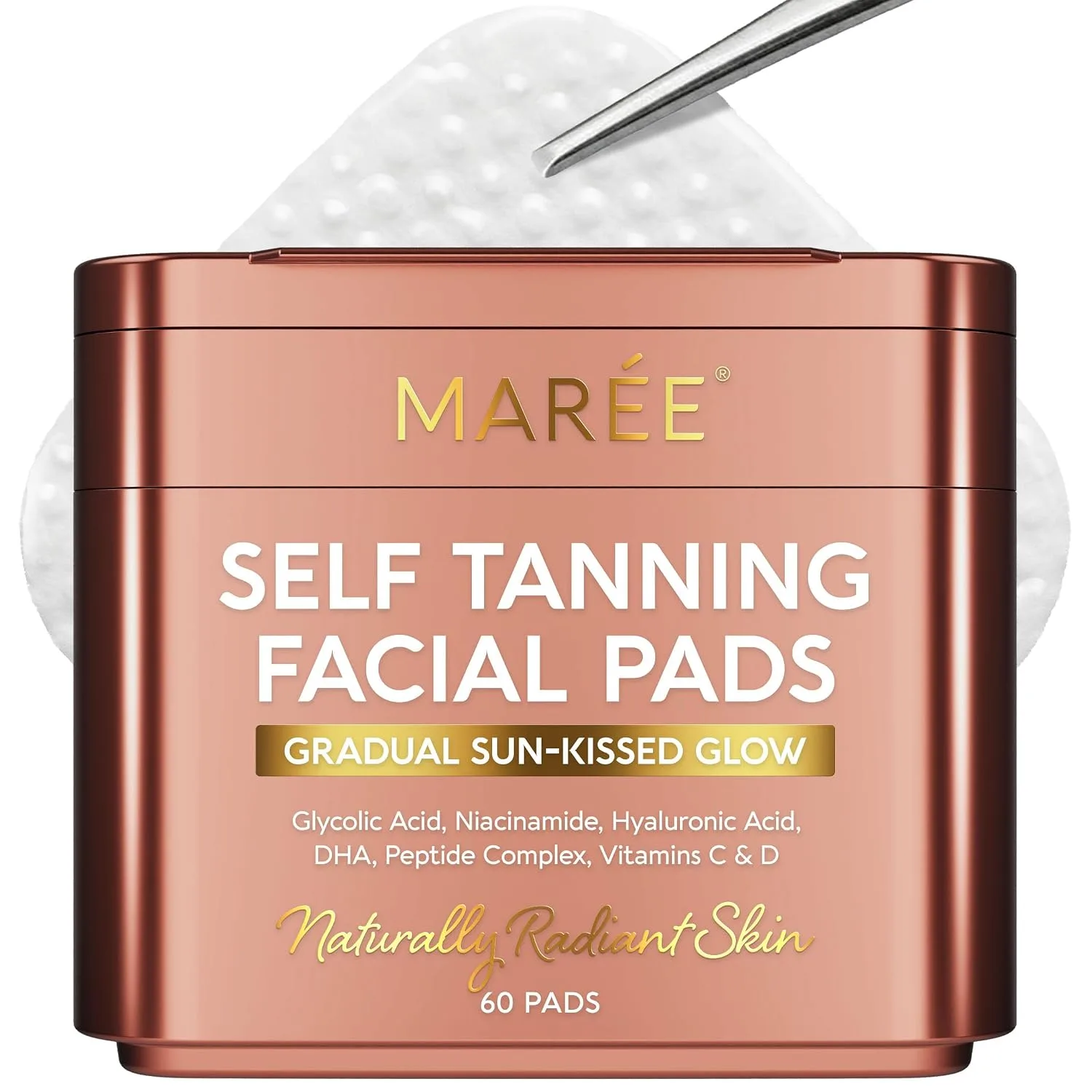 MAREE Self Tanning Facial Pads - Face Tanning Tan Towels for Face & Body