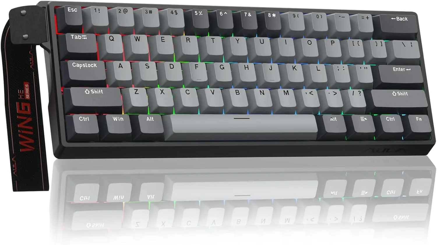 AULA WIN60 HE PRO 60% Mechanical Gaming Keyboard Wired, Magnetic Switch Hot Swappable, Adjustable Actuation Rapid Trigger Mode, 8000Hz Polling Rate, RGB Small Keyboard 60 Percent Compact Design for PC
