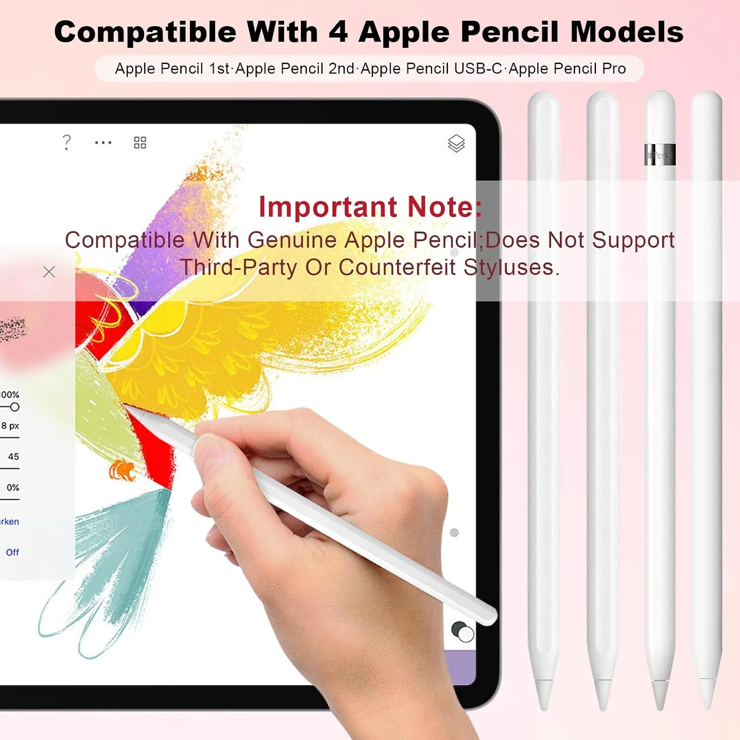 6 Pack Replacement Pencil Tips with Case for Apple Pencil Pro/2nd/1st/USB-C