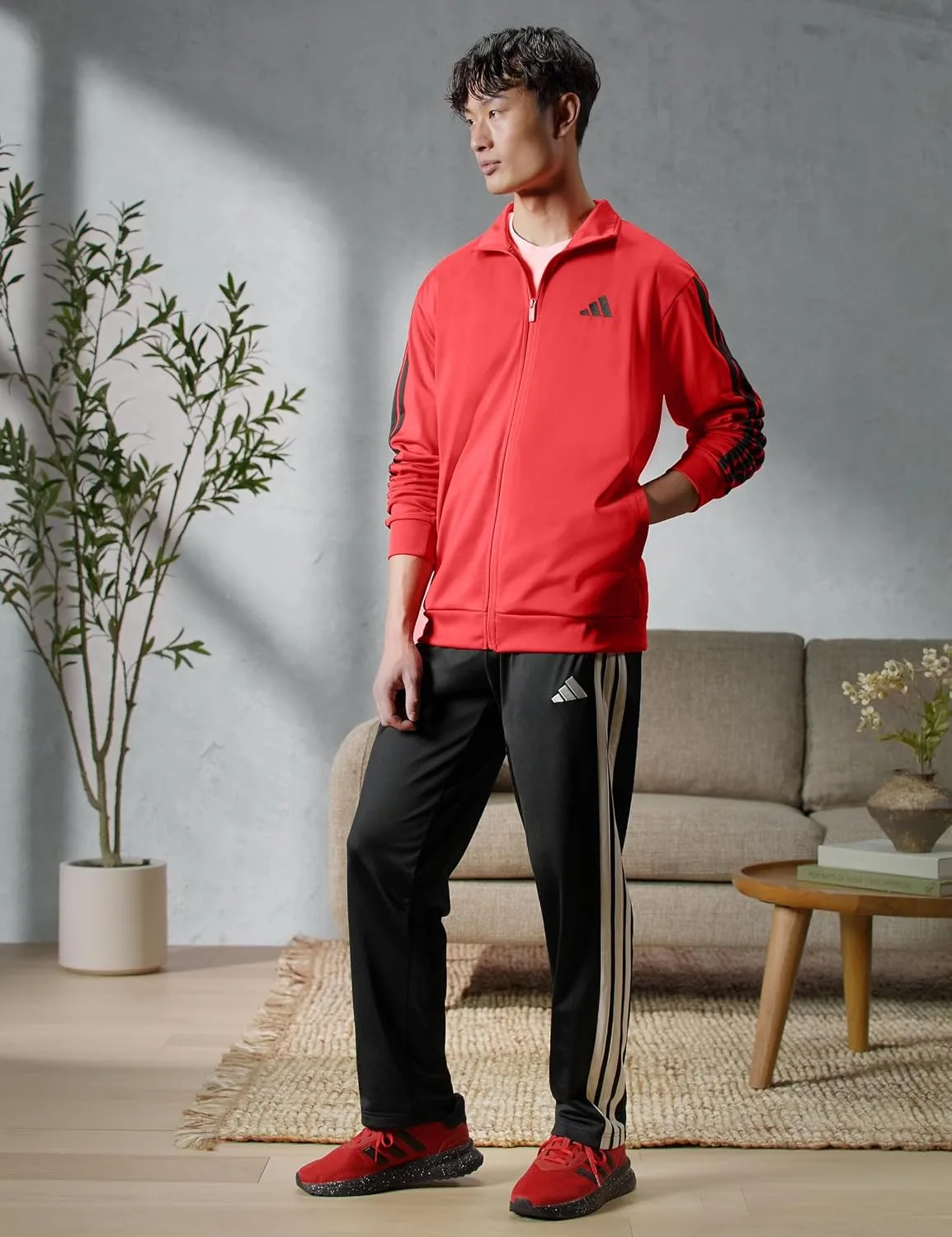 adidas Mens Dayready Open Hem Tracksuit Bottoms Casual - Black