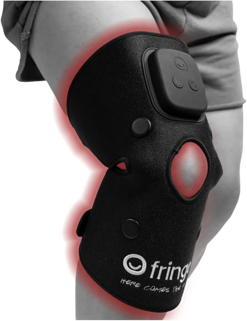 Fringe Red Light Therapy with Vibration Massage, Knee Wrap, 660nm & 850nm
