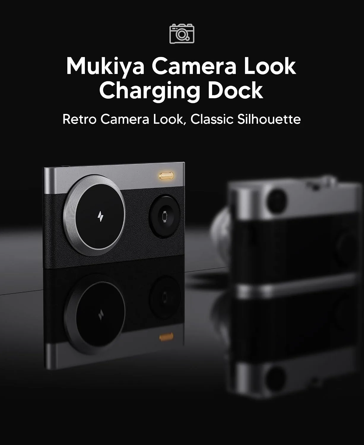 Mukiya 3 in 1 Magnetic Wireless Charging Station for Apple Devices (Black)