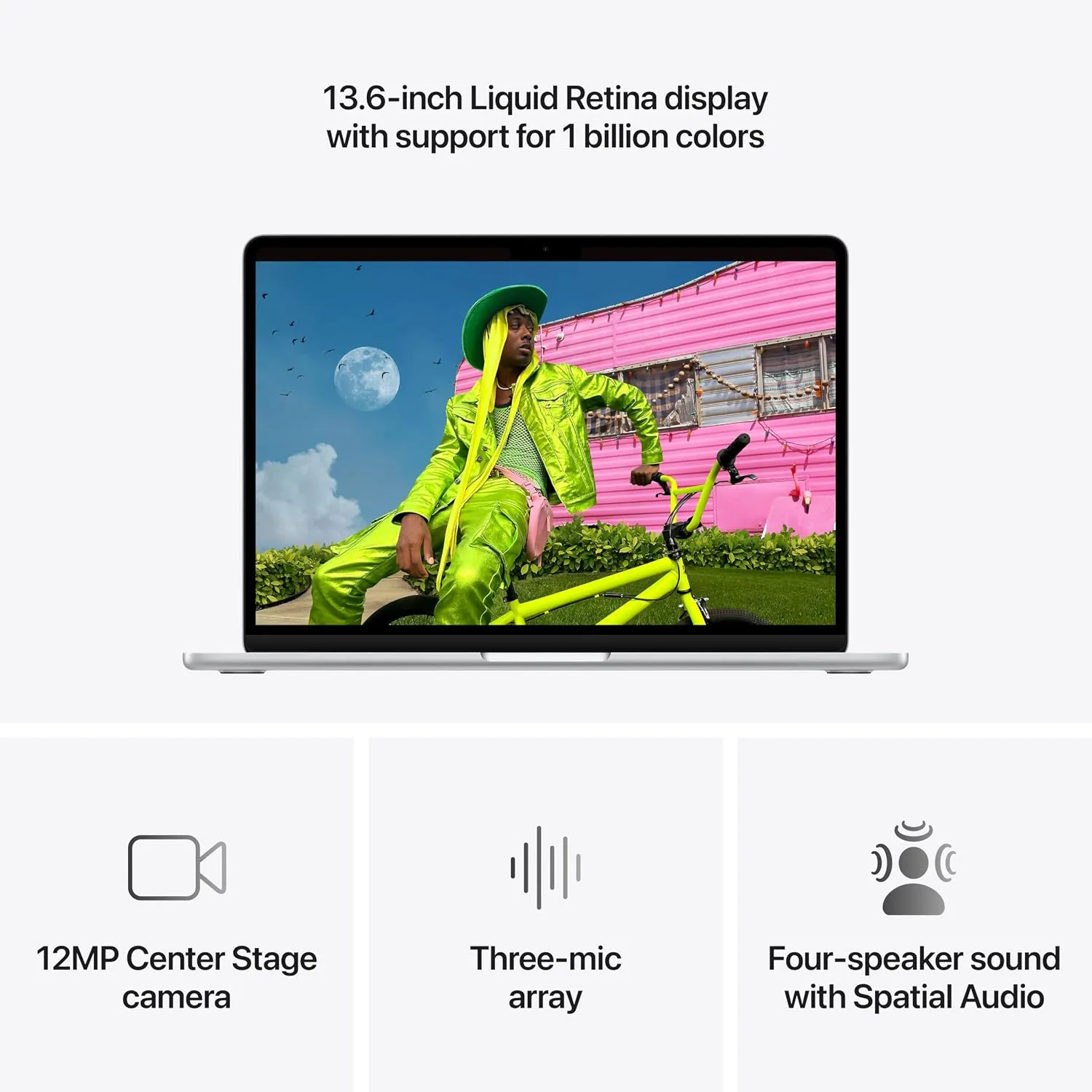 Apple 2026 MacBook Air 13-inch Laptop with M5 chip: Built for AI, 13.6-inch Liquid Retina Display, 16GB Unified Memory, 512GB SSD, 12MP Center Stage Camera, Touch ID, Wi-Fi 7; Silver