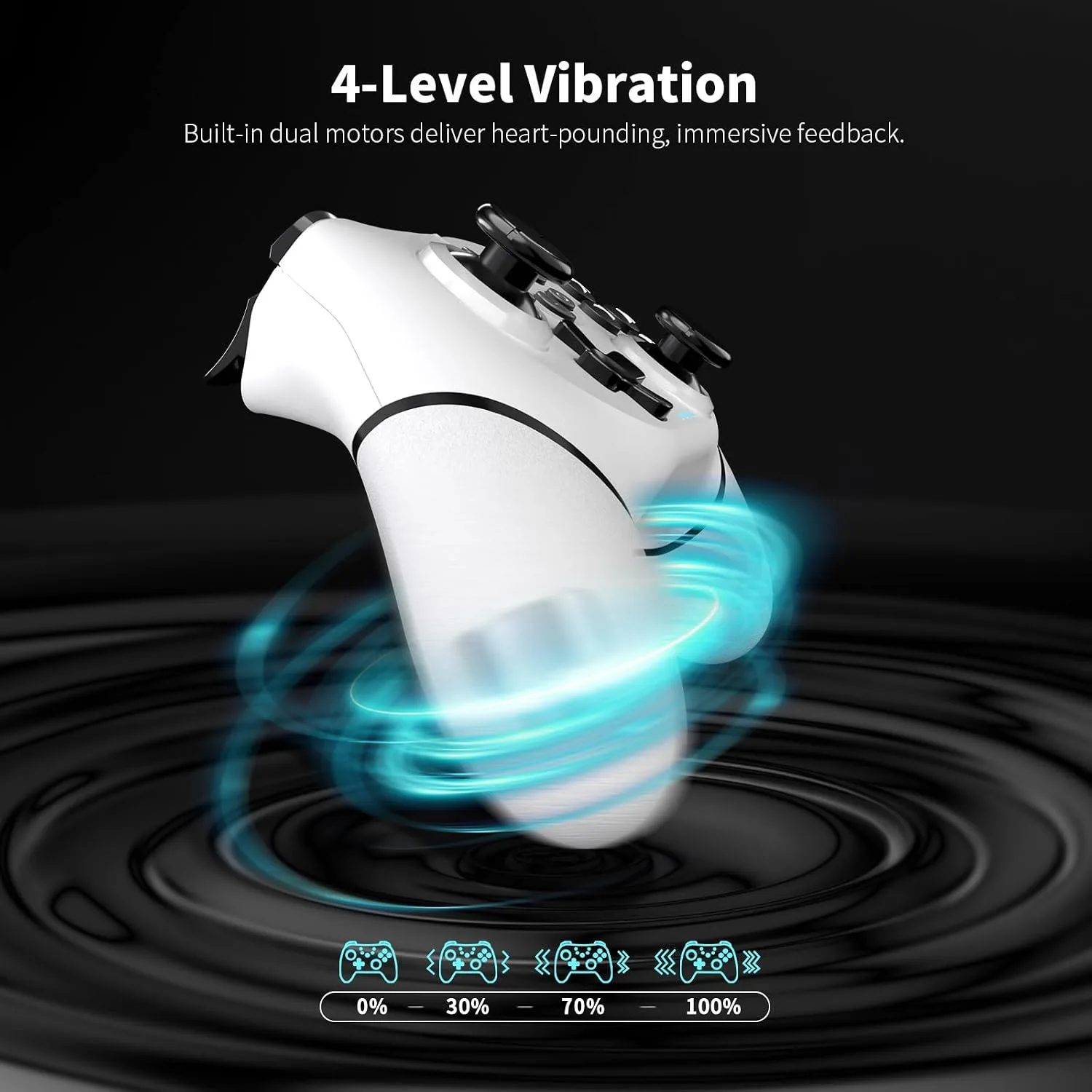 AceGamer Wireless Pro Controller for Nintendo Switch/Lite/OLED/Switch 2/PC, 2 pack, Hall Effect Joystick for Switch 2 Pro Controller with Wake-Up/Dual Vibration/Turbo/Ergonomic ! (Black&White)