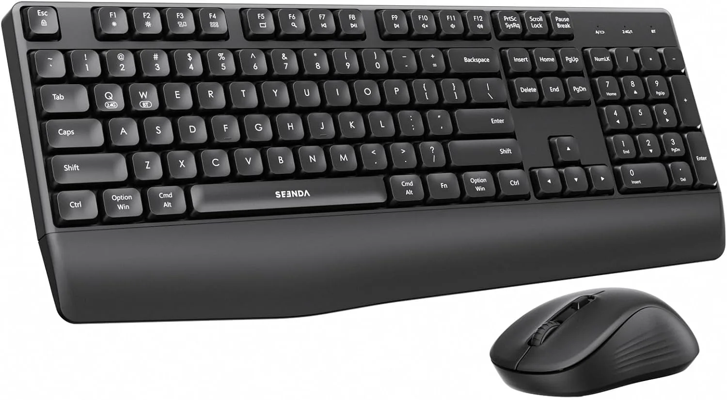 seenda COE200 Wireless Bluetooth Keyboard and Mouse Combo with Wrist Rest