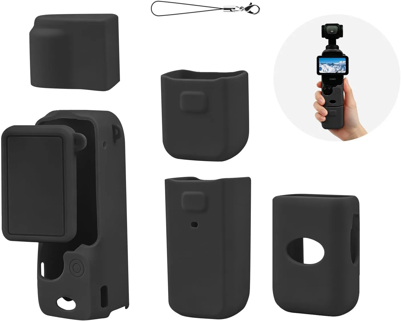 Protective Case for DJI Osmo Pocket 3/Xtra Muse Camera(Black)