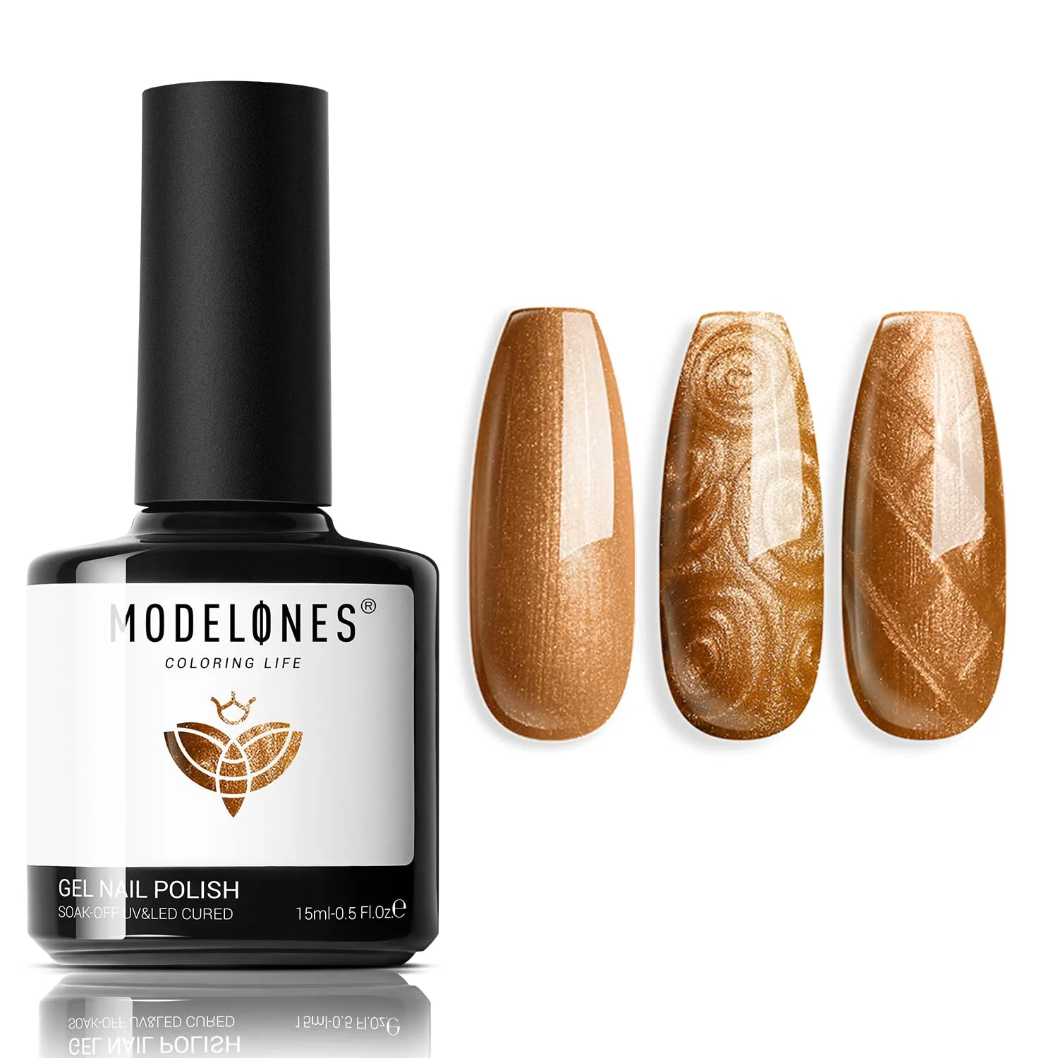 modelones Brown Gel Nail Polish,Orange Nail Polish