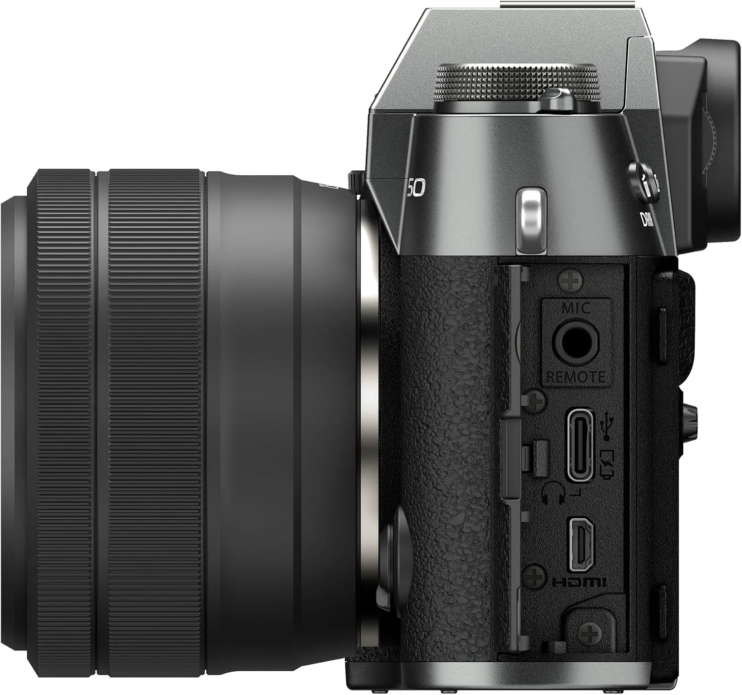 Fujifilm X-T50 Mirrorless Digital Camera XC15-45mmF3.5-5.6 OIS PZ Lens Kit - Charcoal Silver