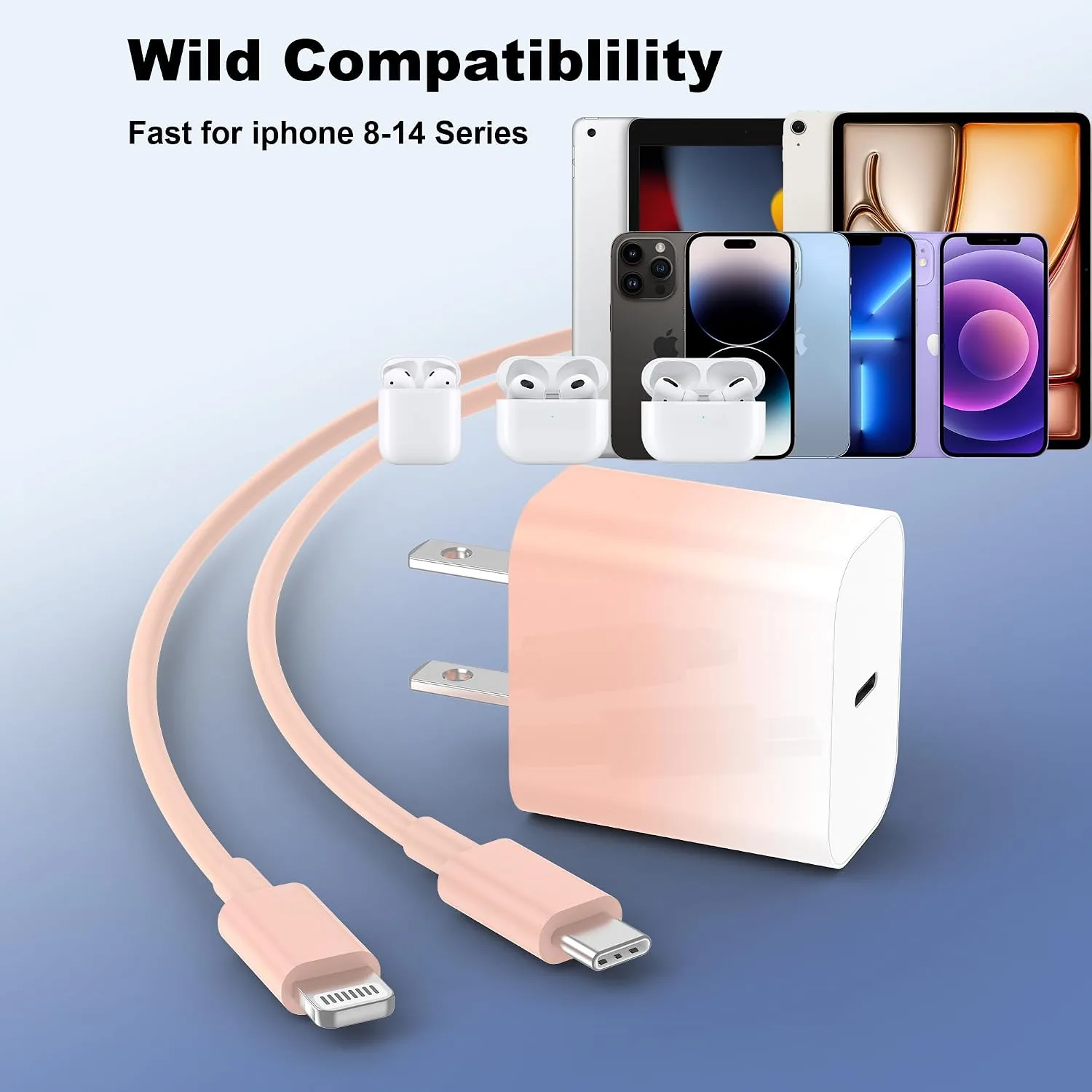 iPhone Charger Fast Charger,USB C Charger 4 Pack, 6FT Lightning Cable