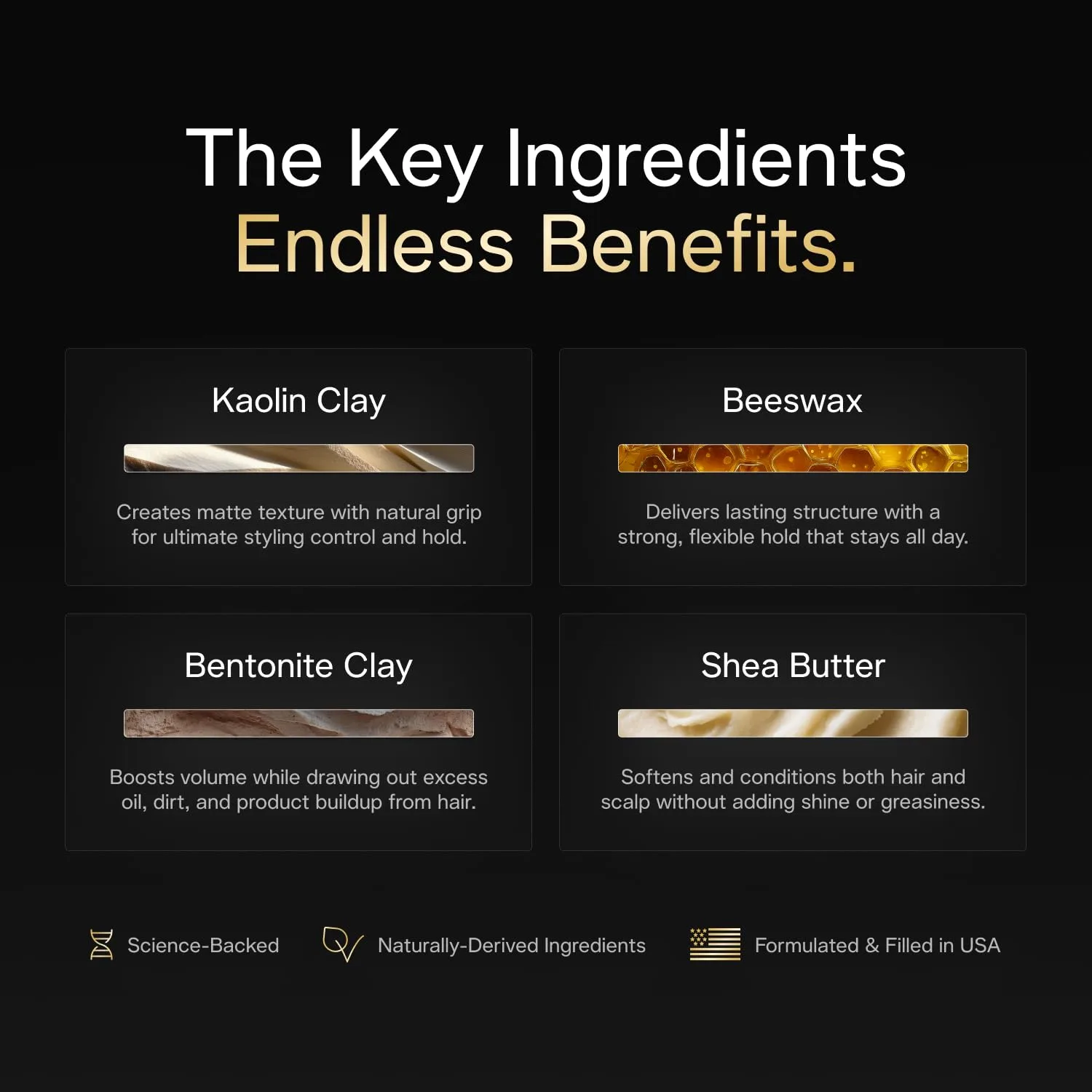 BASED BODYWORKS BASED Hair Clay for Men, Premium Hair Clay with Strong Hold, Texturizing Finish, & Low Shine, Hair Styling for Medium, Thick, Straight, or Wavy Hair, Santal Sandalwood Fragrance (3oz P