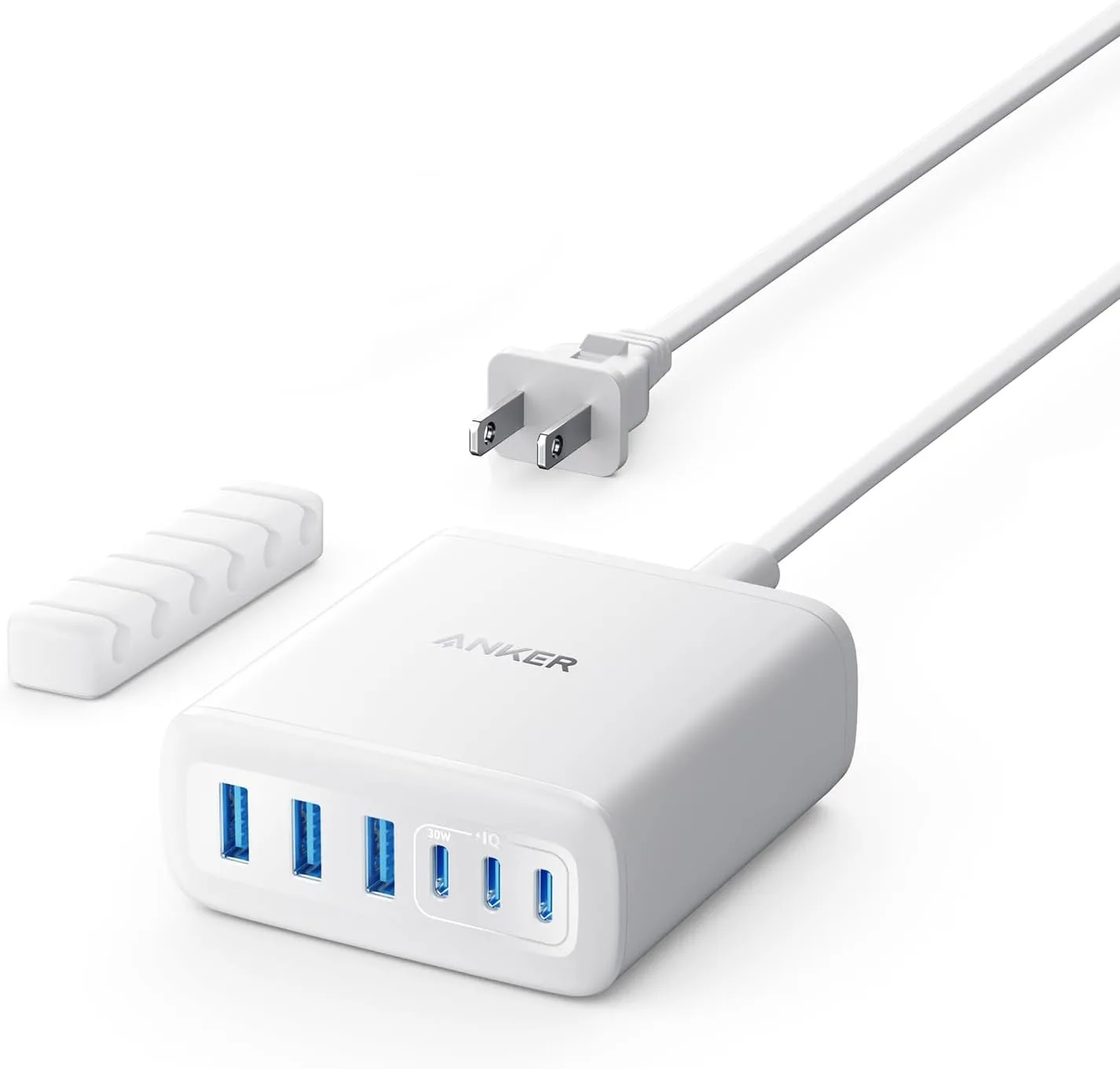 Anker Desktop Charger, Fast Charging USB C Charger with 112W Max 6-Port