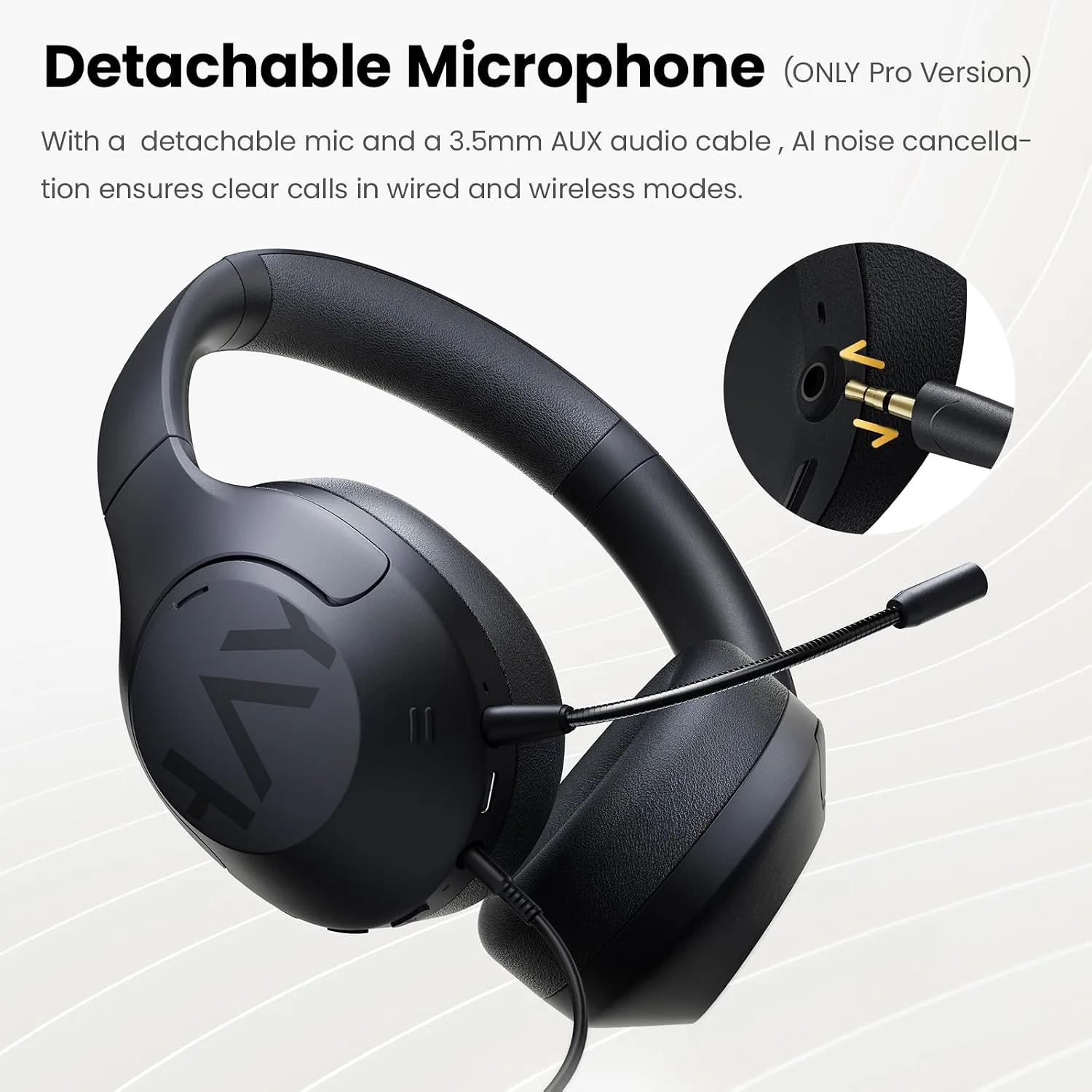 HAYLOU S30 Pro ANC Wireless Headphones, Bluetooth 5.4, 80H Headset White