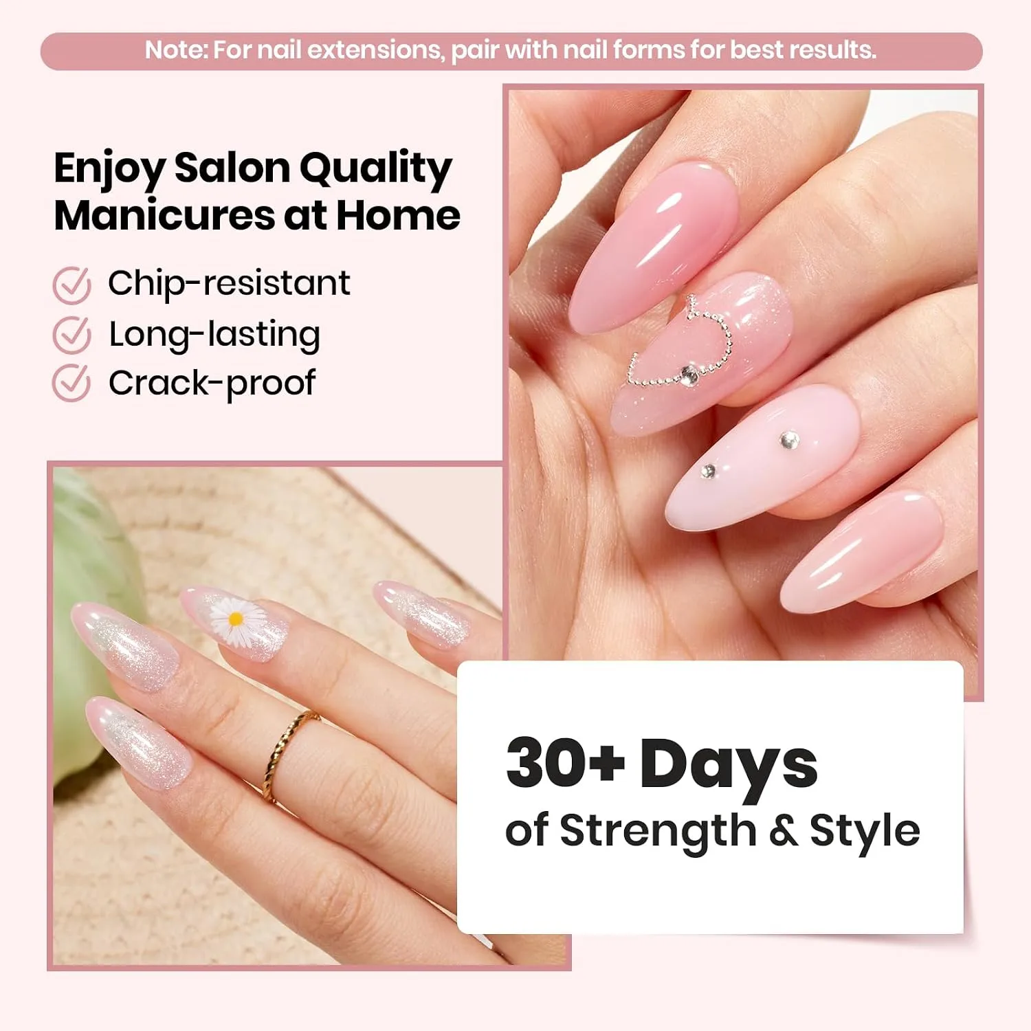 Beetles Builder Gel Nail Kit, 12 Colors 8 in 1 Nude Pink Builder Gels