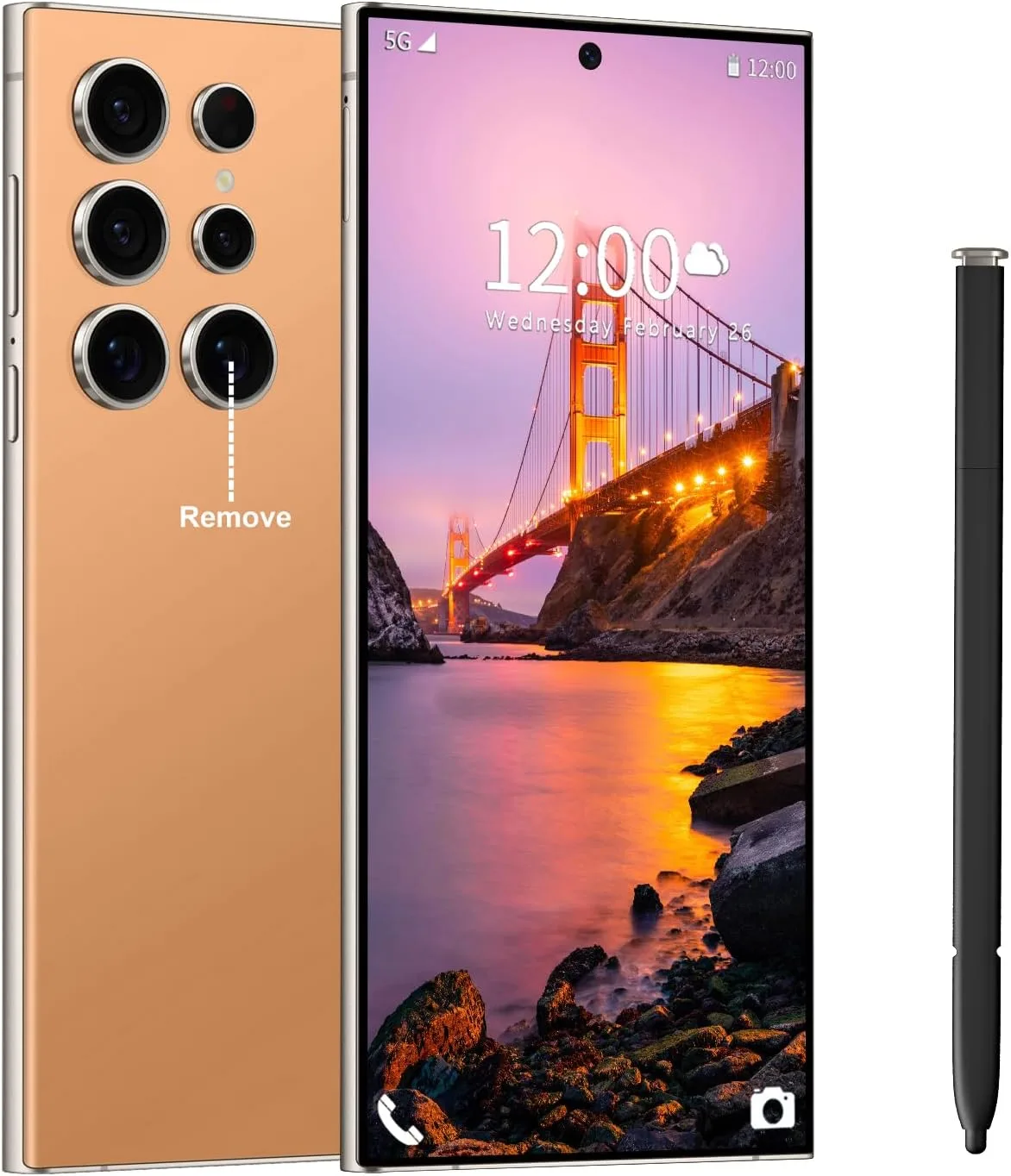 Huness I24 Ultra Unlocked Phone,Built in Pen The Phone,Smartphone Battery 6800mAh 6.8" HD Screen,Android 14 16+512GB with 128GB Memory Card Cell Phone,5G/Face ID/Fingerprint Lock/GPS (Grey, 16+512)
