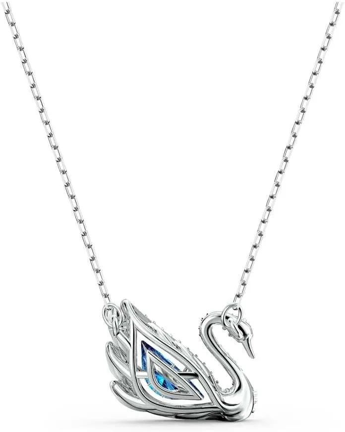 Swarovski Dancing Swan Necklace Jewelry Collection, Rhodium Finish