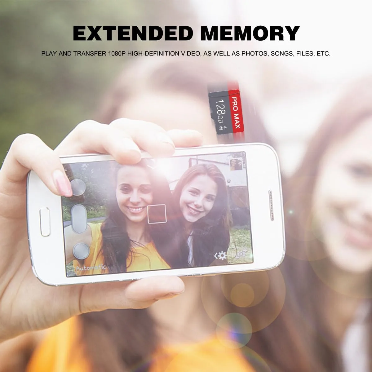 2-Pack 128GB Micro SD Card Memory Card with Adapter High Speed Class 10 for Smartphone, Security Cam, Tablet，Dash Cam & MP3 Player
