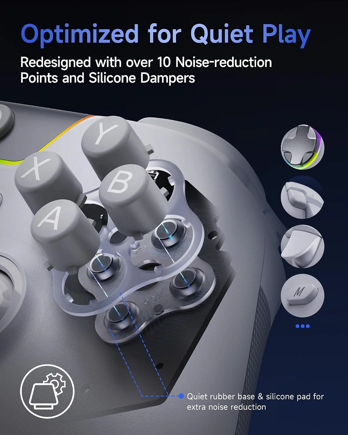 EasySMX X05Pro Wireless PC Gaming Controller with Smart Charging Dock