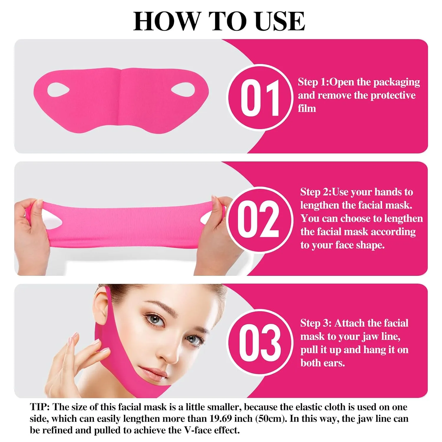 Collagen V line lifting Mask Double Chin Reducer 10PCS Slimming Firming Moisturizing Skincare Face Mask