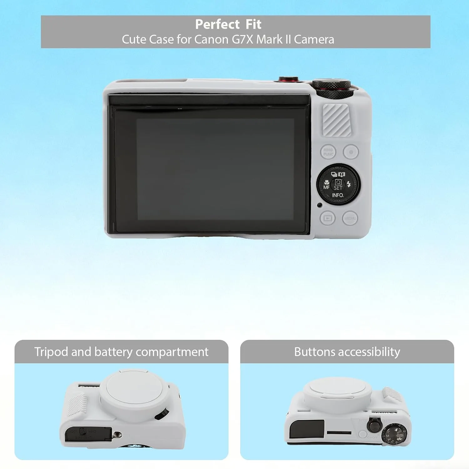 Camera Case for Canon G7X Mark II / G7X II - Grey