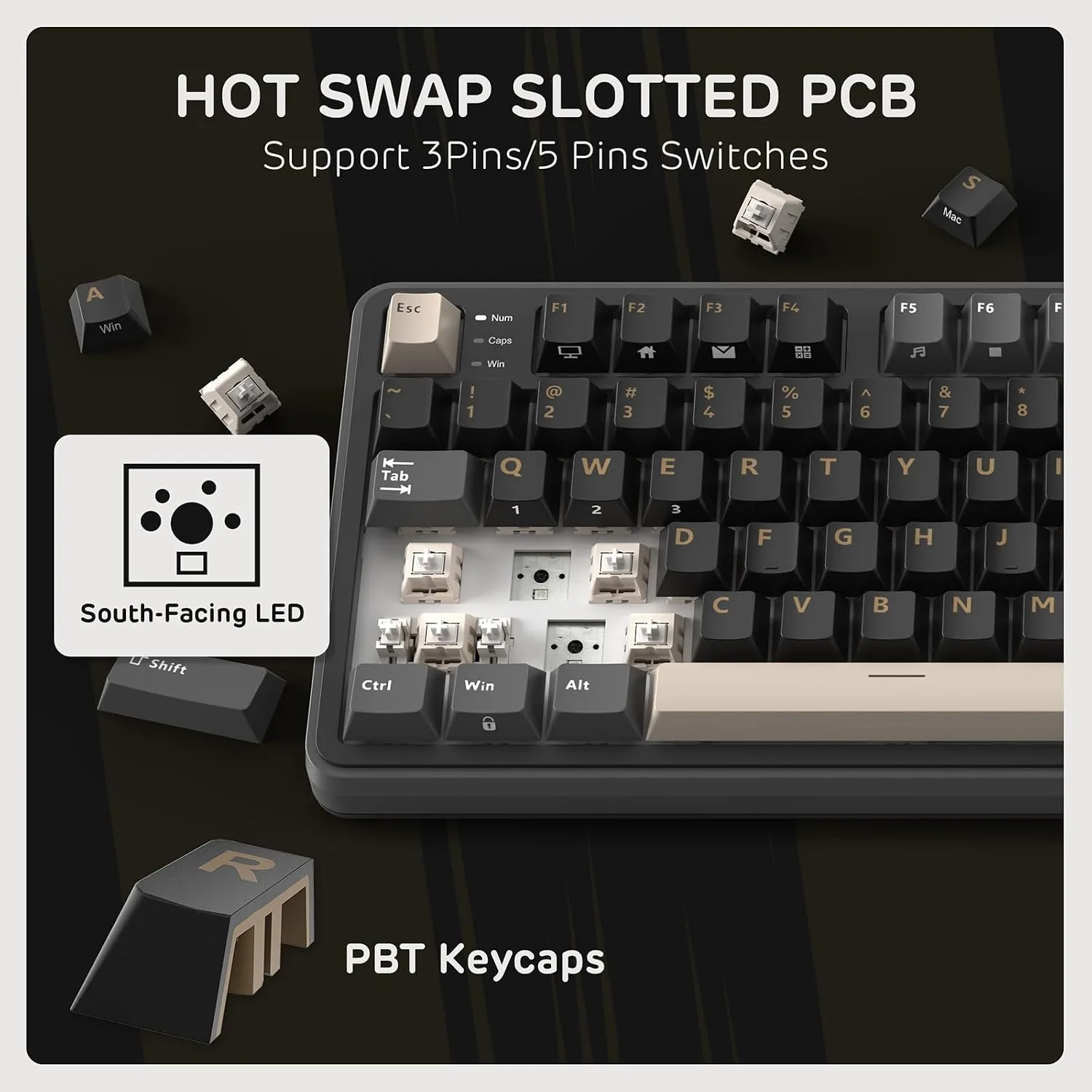 RK ROYAL KLUDGE S98 Wireless Mechanical Keyboard w/Smart Display & Knob