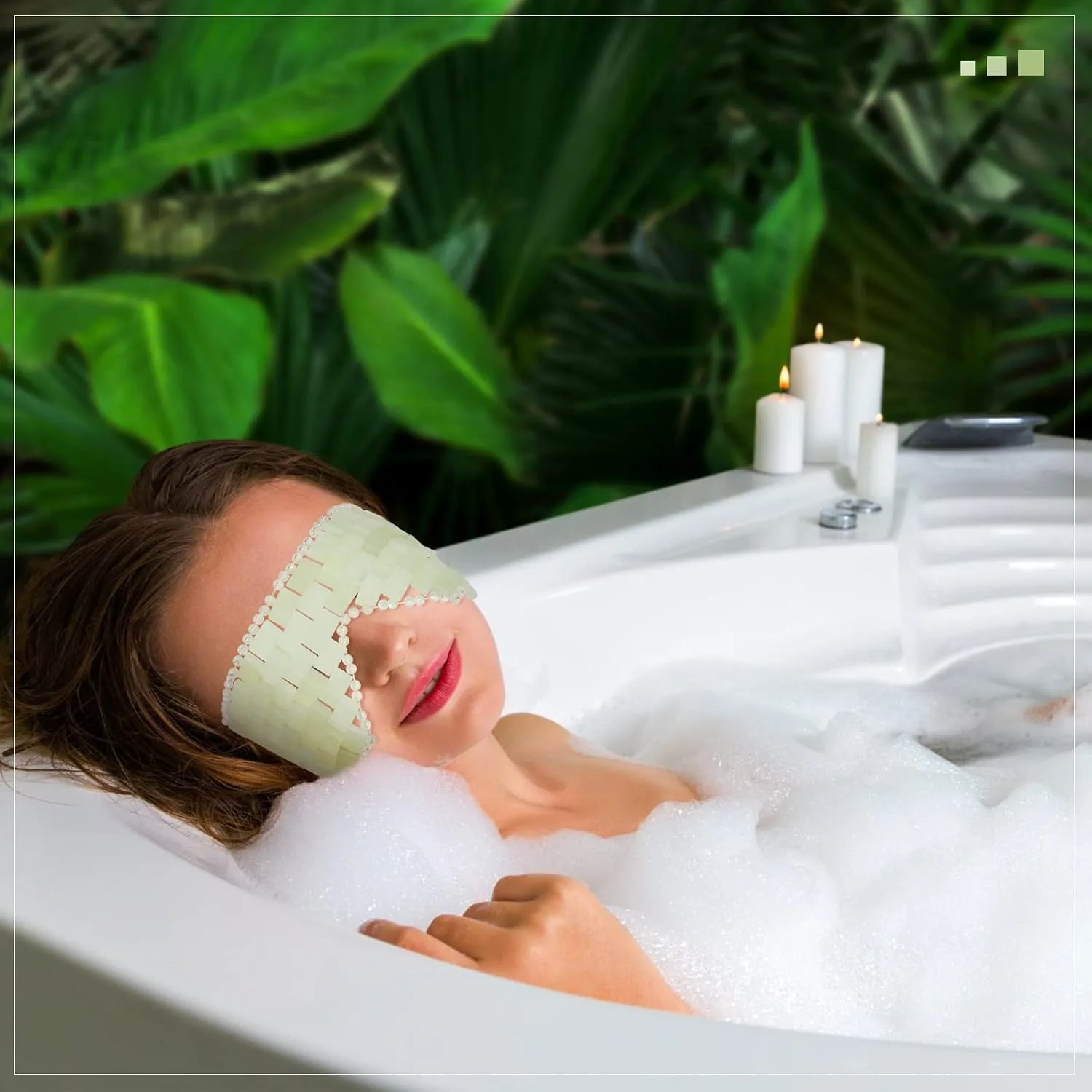 Hercicy Jade Eye Mask, Jade Stone Facial Cooling Mask