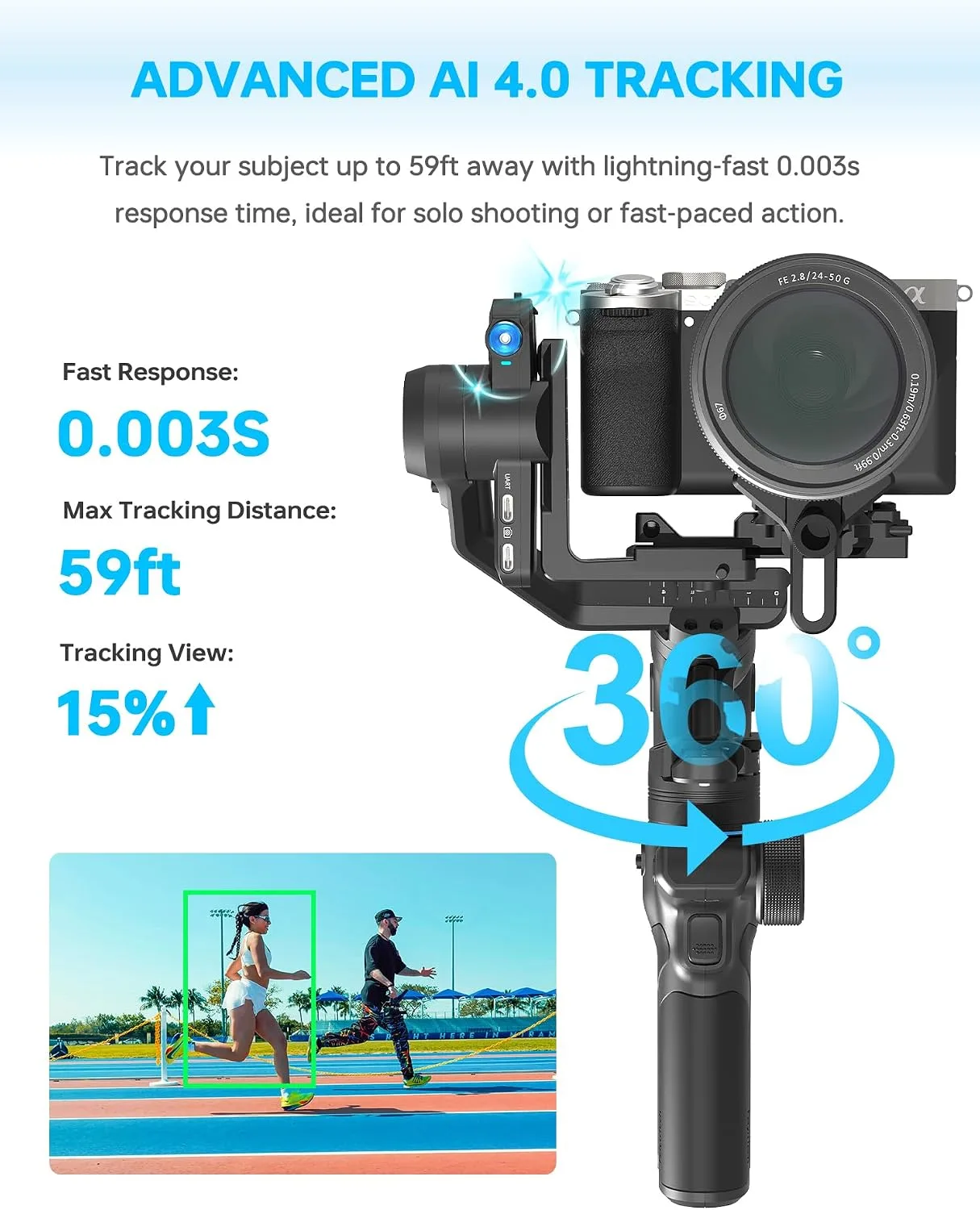 Feiyu SCORP Mini 3 Pro Camera Gimbal Stabilizer for Canon/Sony/Nikon/iPhone