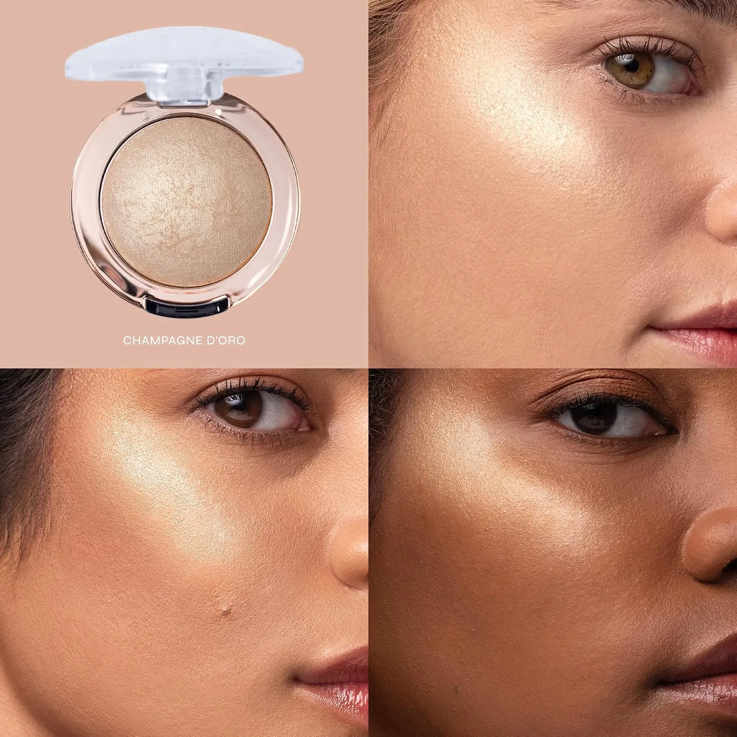 Milani Baked Highlighter, Highlight Powder for Cheeks - Champagne D'oro