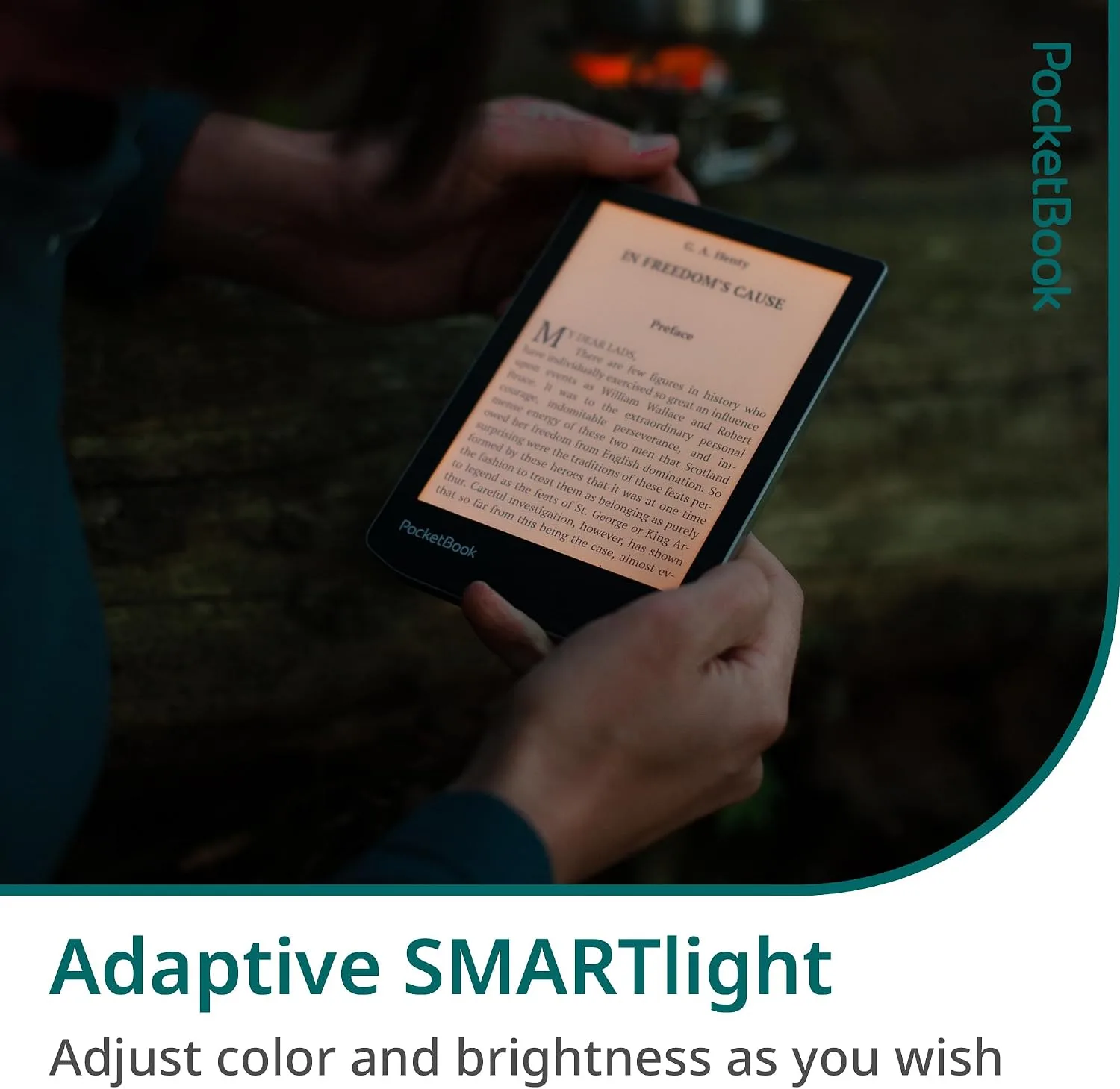 PocketBook Verse E-Reader | Eye-Friendly 6'' E-Ink Carta™ HD Touchscreen | Adjustable SMARTlight | Up to 1 Month of Battery Life | WiFi & Memory Card Slot | E-Book Reader in Bright Blue