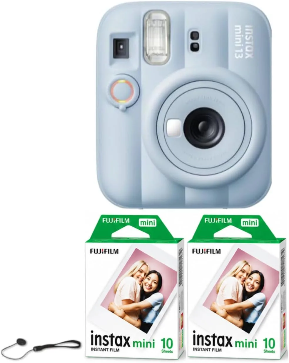 FUJIFILM instax mini 13 Instant Film Camera (Frost Blue + 20 Sheets of Extra Film)