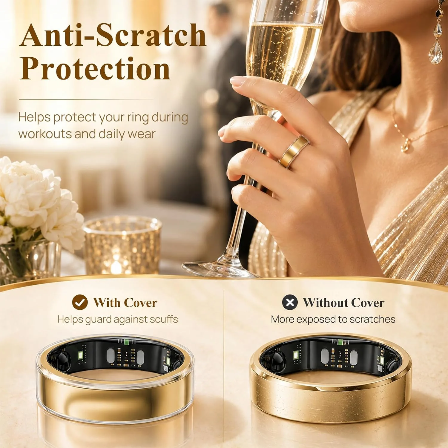 3 Pack Ring Cover Compatible with RingConn Gen 3/ Gen 2/ Gen 2 Air
